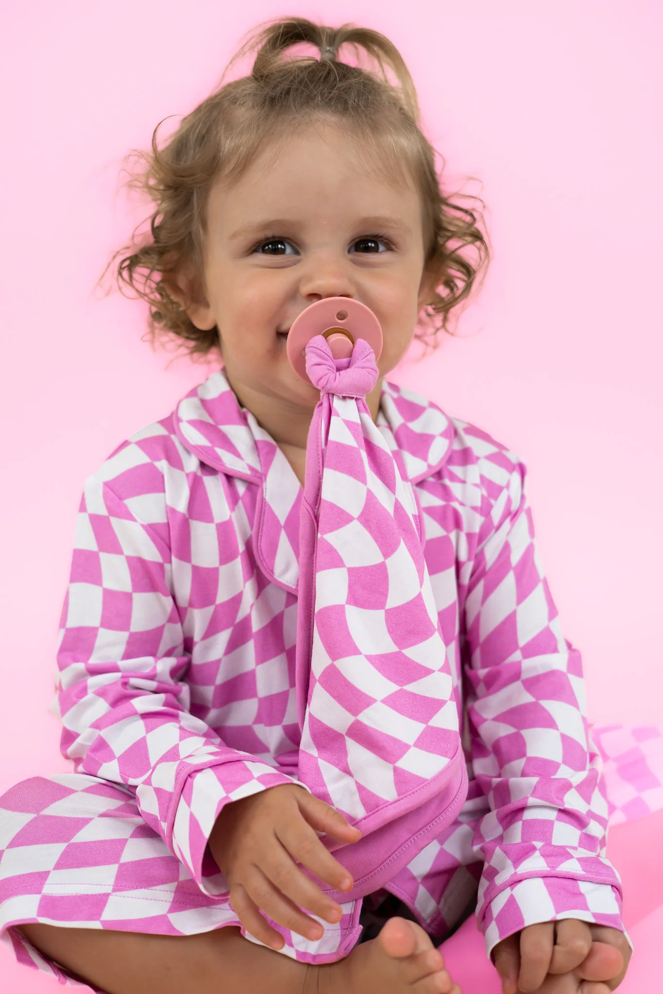 BUBBLEGUM WAVY CHECKERS GIRL'S DREAM GOWN - Image 8