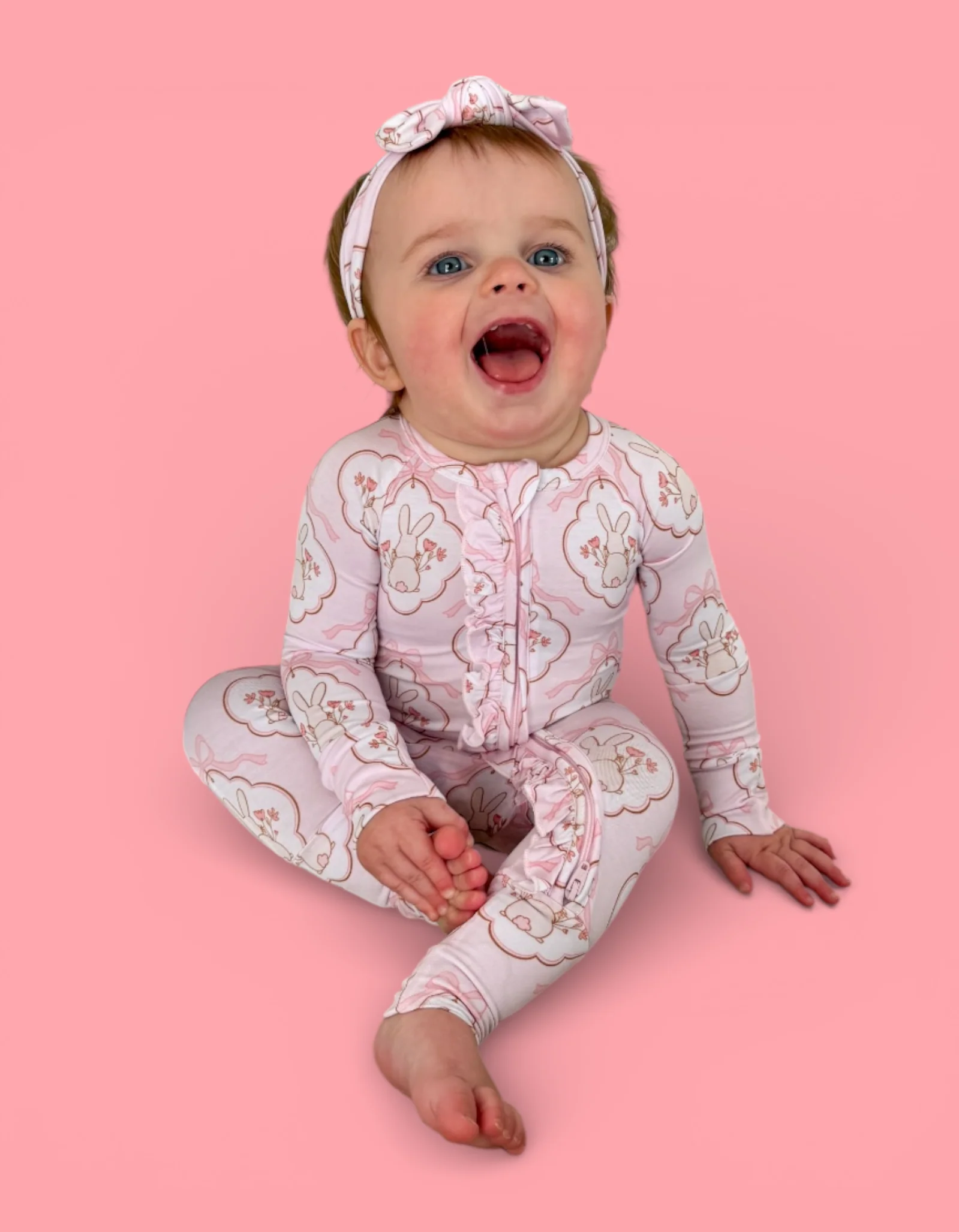 BUNNY BOW BLOSSOMS DREAM RUFFLE ROMPER - Image 10