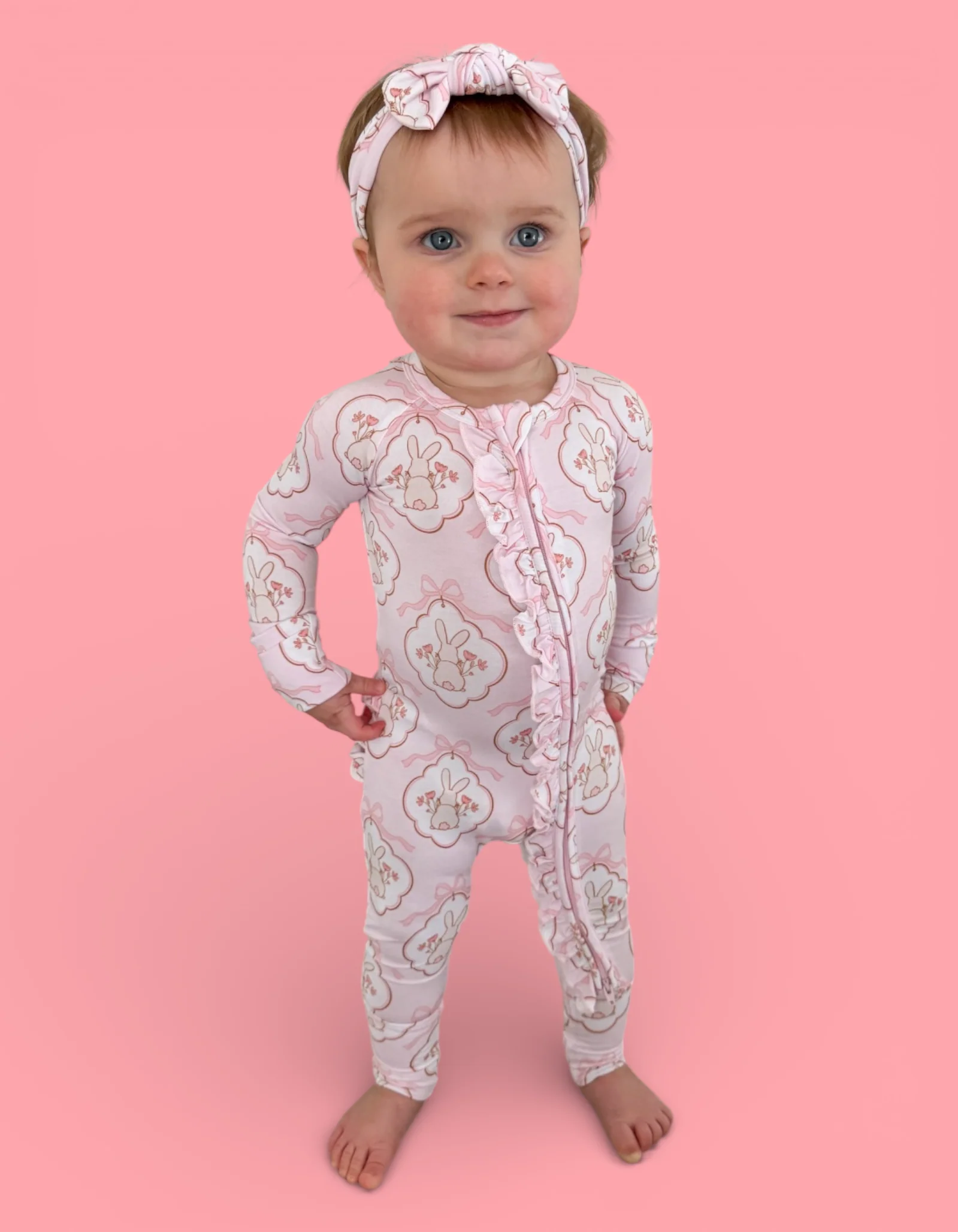 BUNNY BOW BLOSSOMS DREAM RUFFLE ROMPER - Image 12