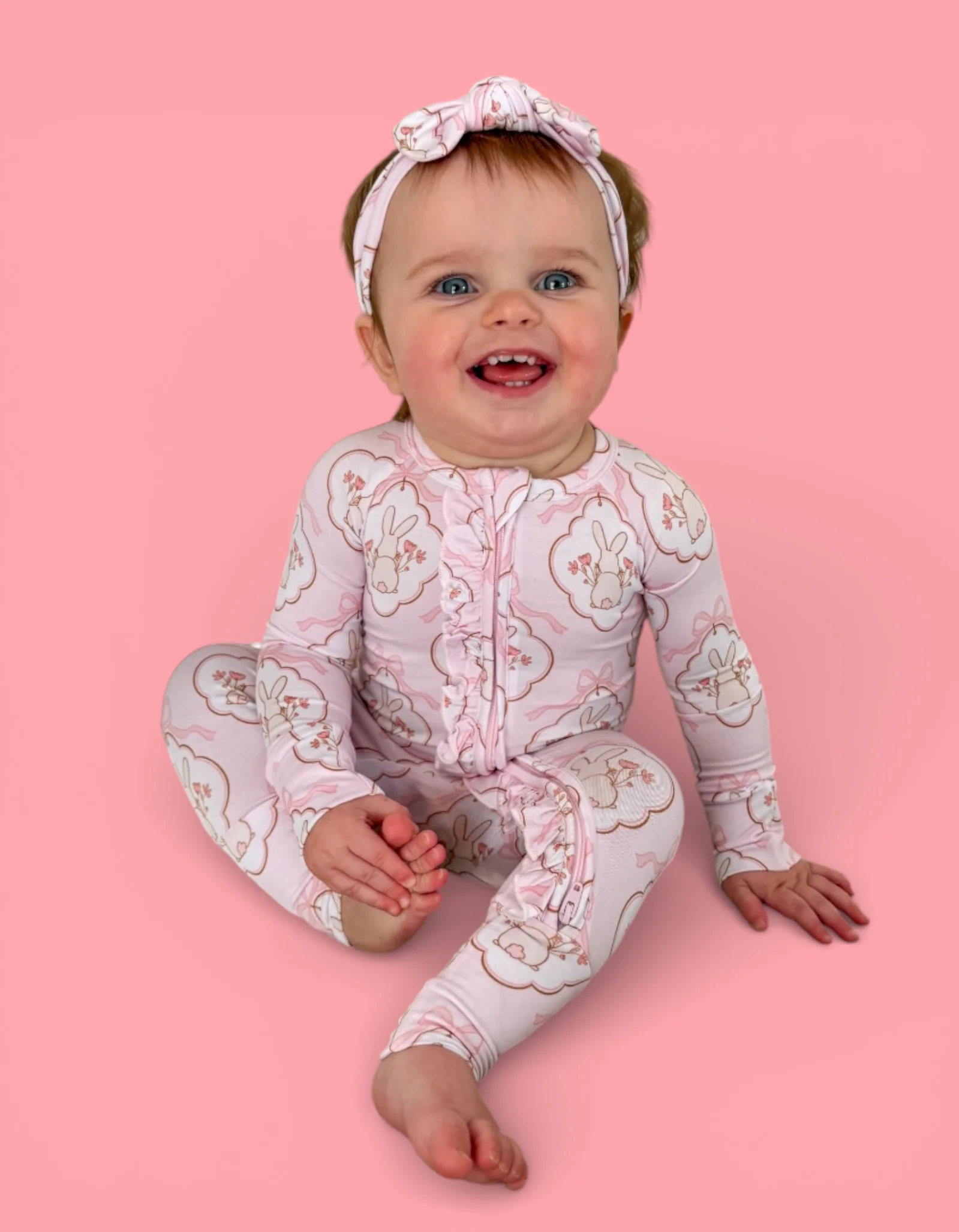 BUNNY BOW BLOSSOMS DREAM RUFFLE ROMPER - Image 13