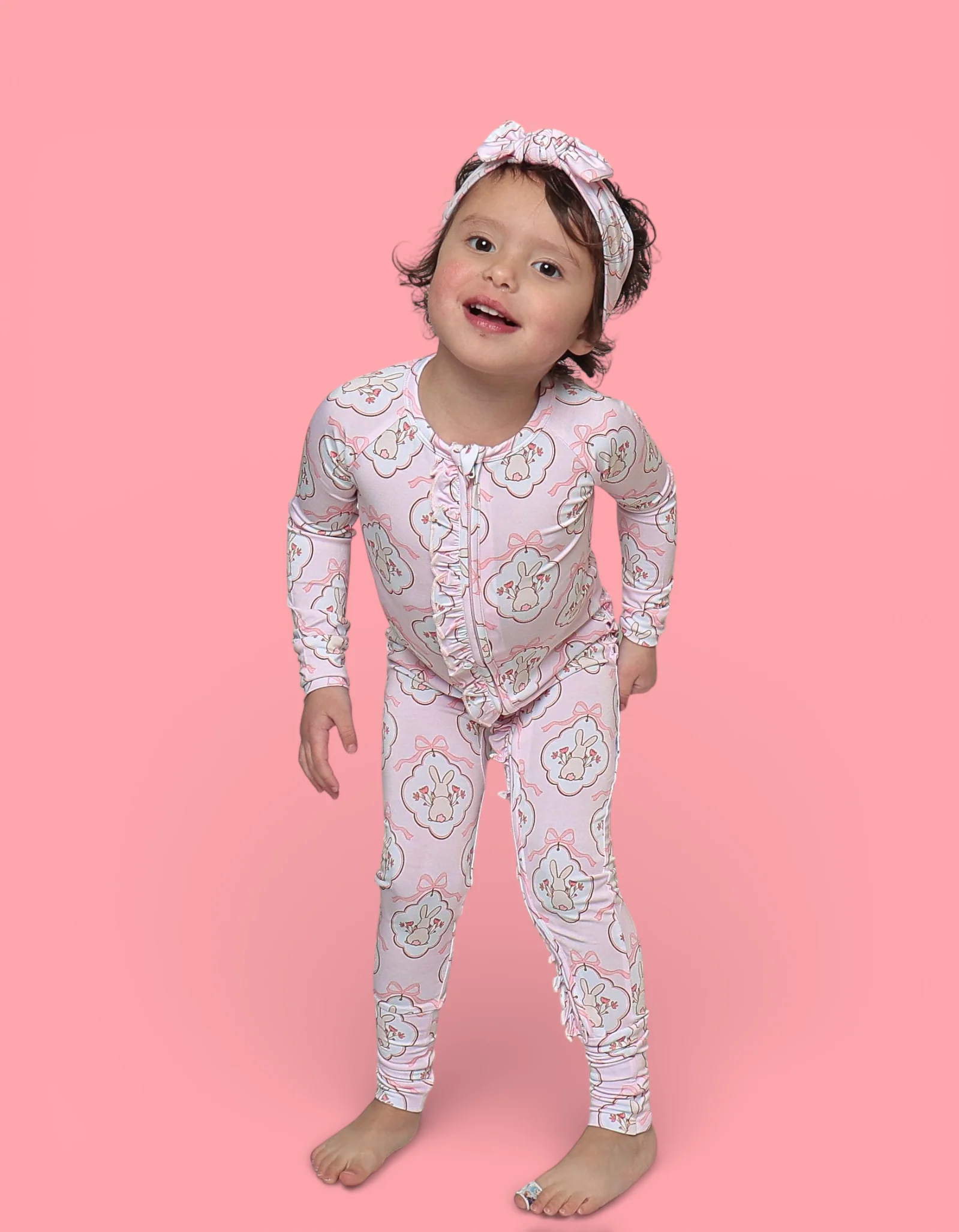 BUNNY BOW BLOSSOMS DREAM RUFFLE ROMPER - Image 3