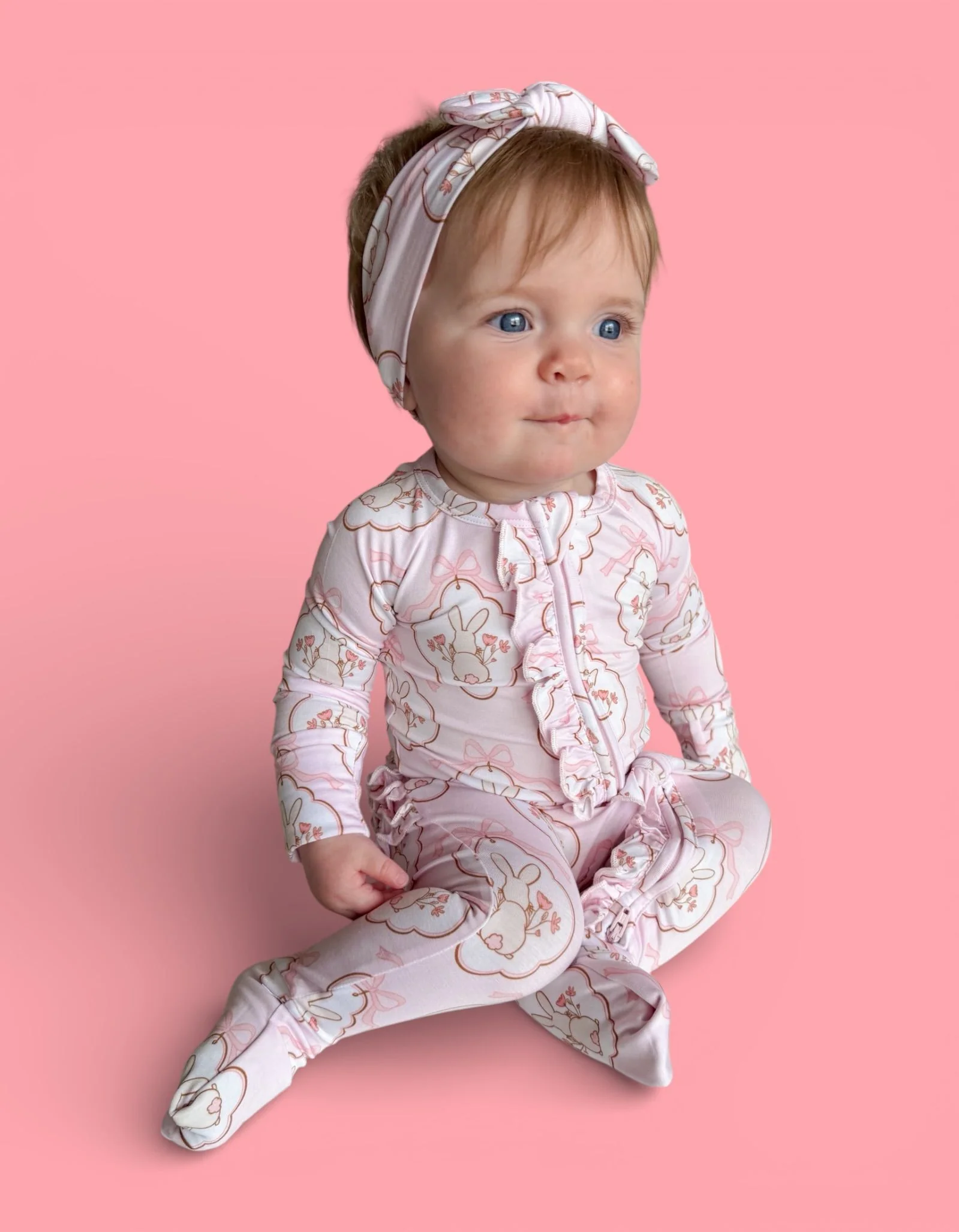 BUNNY BOW BLOSSOMS DREAM RUFFLE ROMPER - Image 4