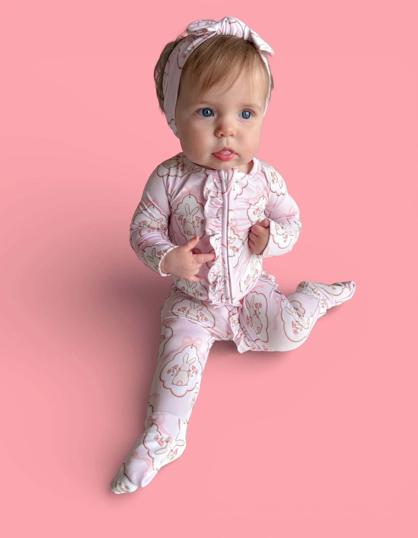 BUNNY BOW BLOSSOMS DREAM RUFFLE ROMPER - Image 6