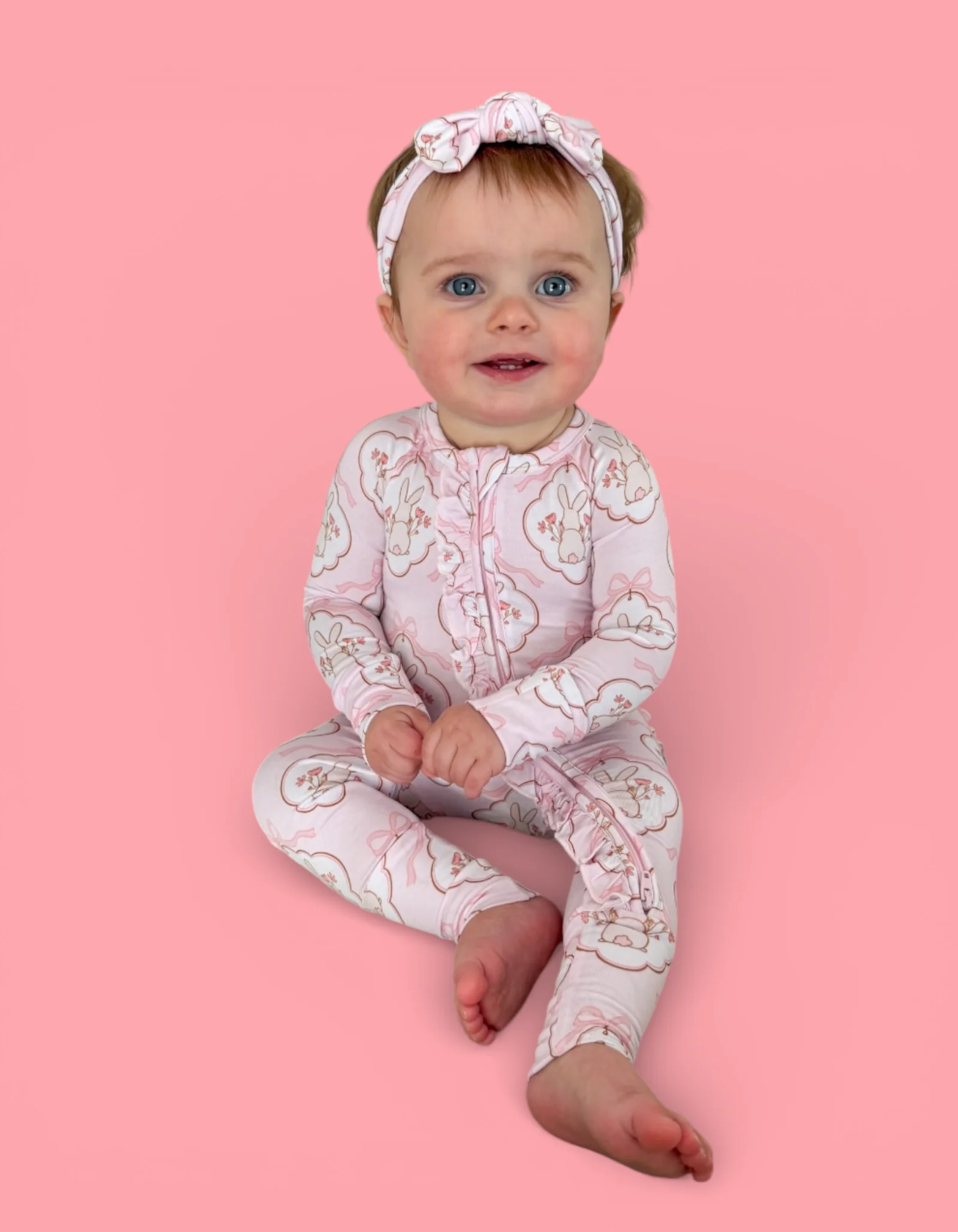 BUNNY BOW BLOSSOMS DREAM RUFFLE ROMPER - Image 9