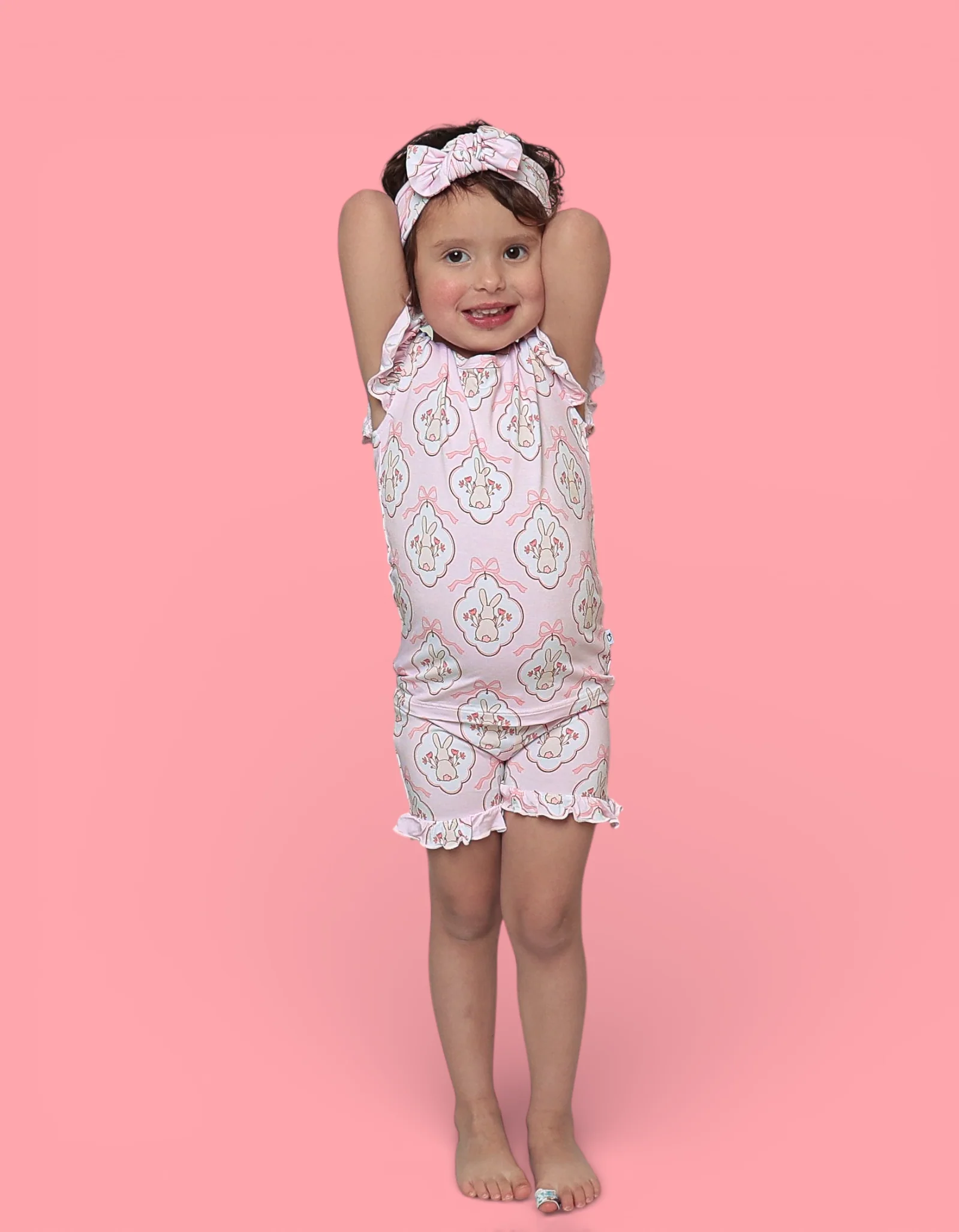 BUNNY BOW BLOSSOMS DREAM RUFFLE SHORT SET - Image 10