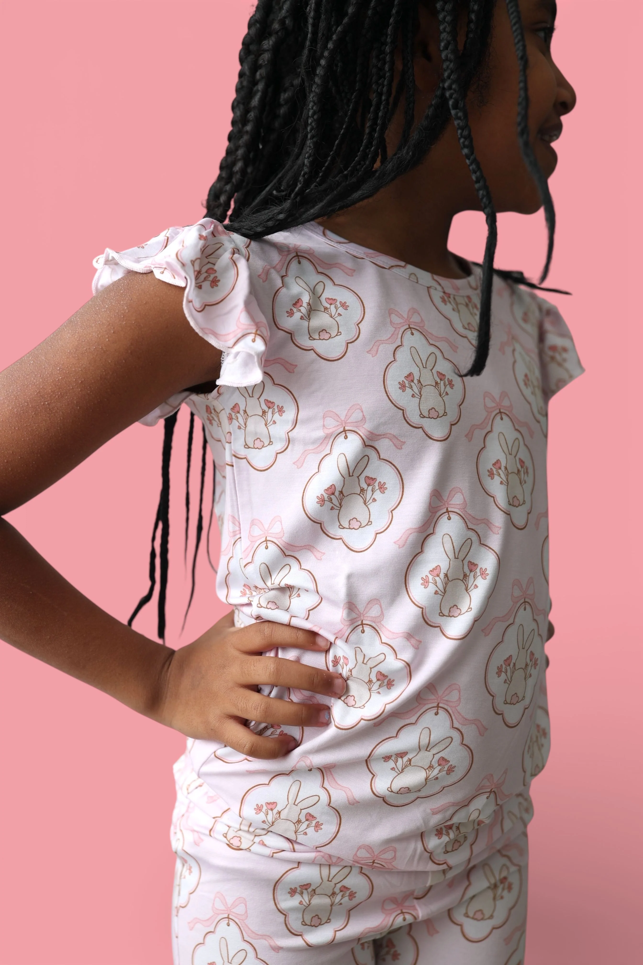 BUNNY BOW BLOSSOMS DREAM RUFFLE SHORT SET - Image 4