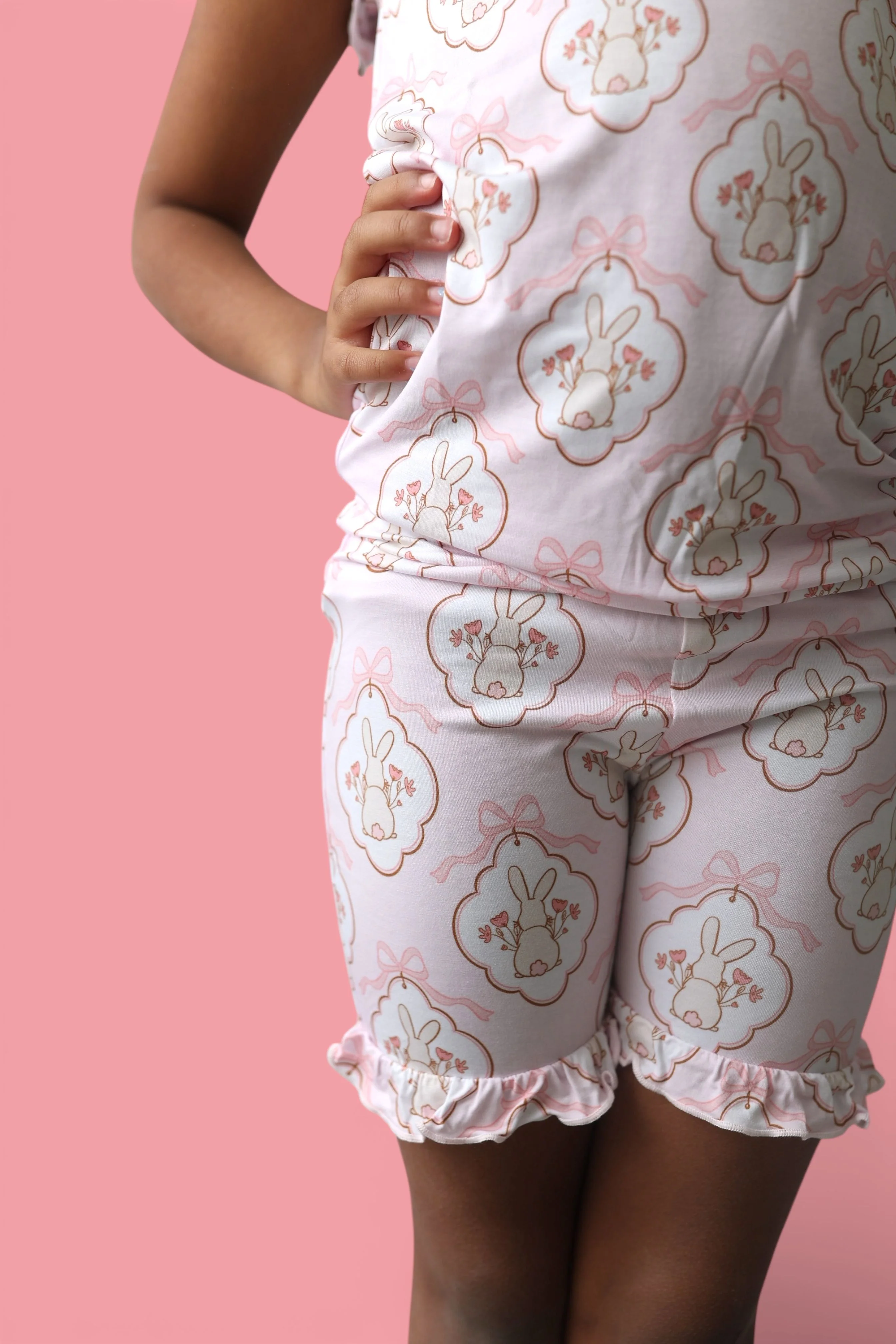 BUNNY BOW BLOSSOMS DREAM RUFFLE SHORT SET - Image 5