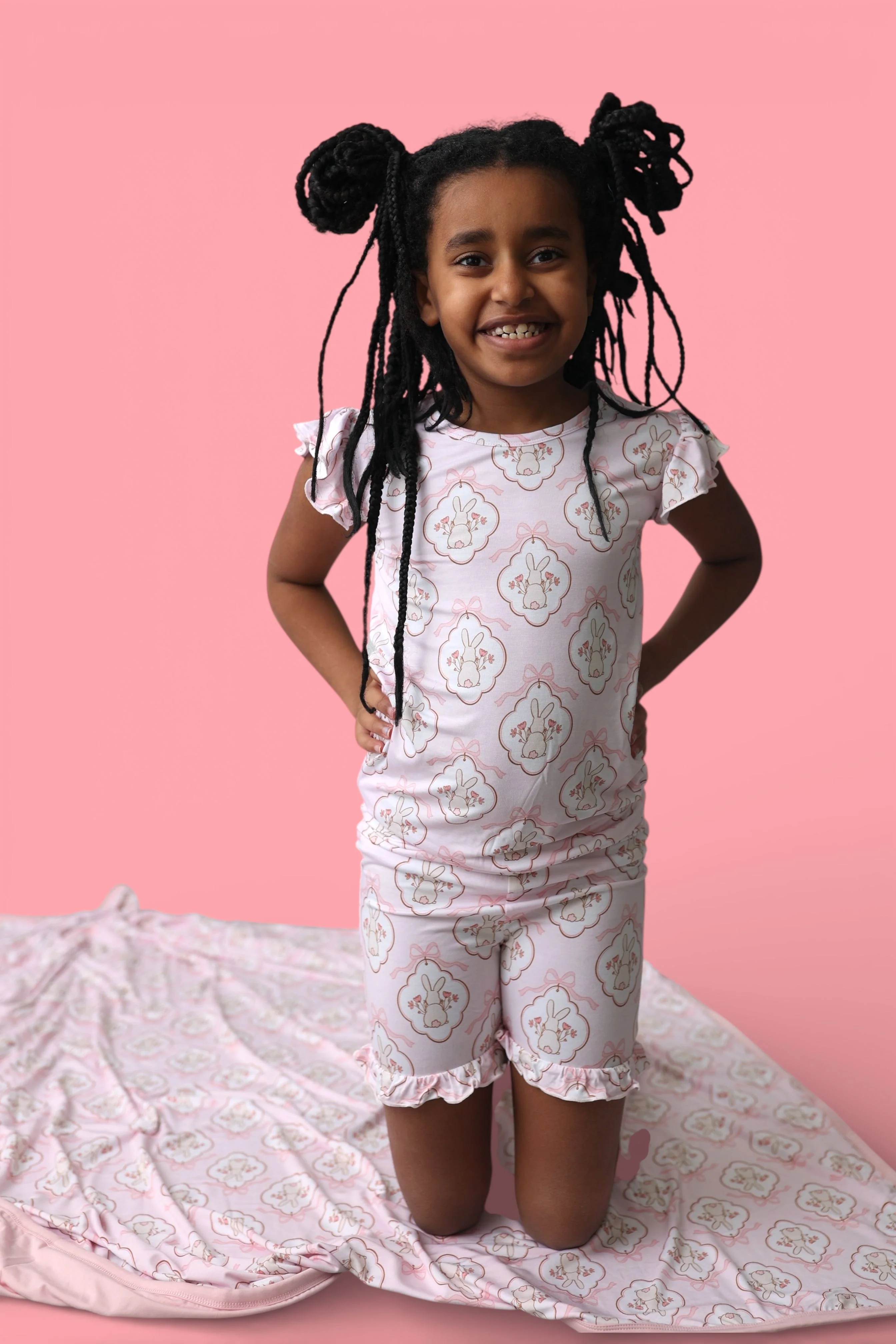 BUNNY BOW BLOSSOMS DREAM RUFFLE SHORT SET - Image 8