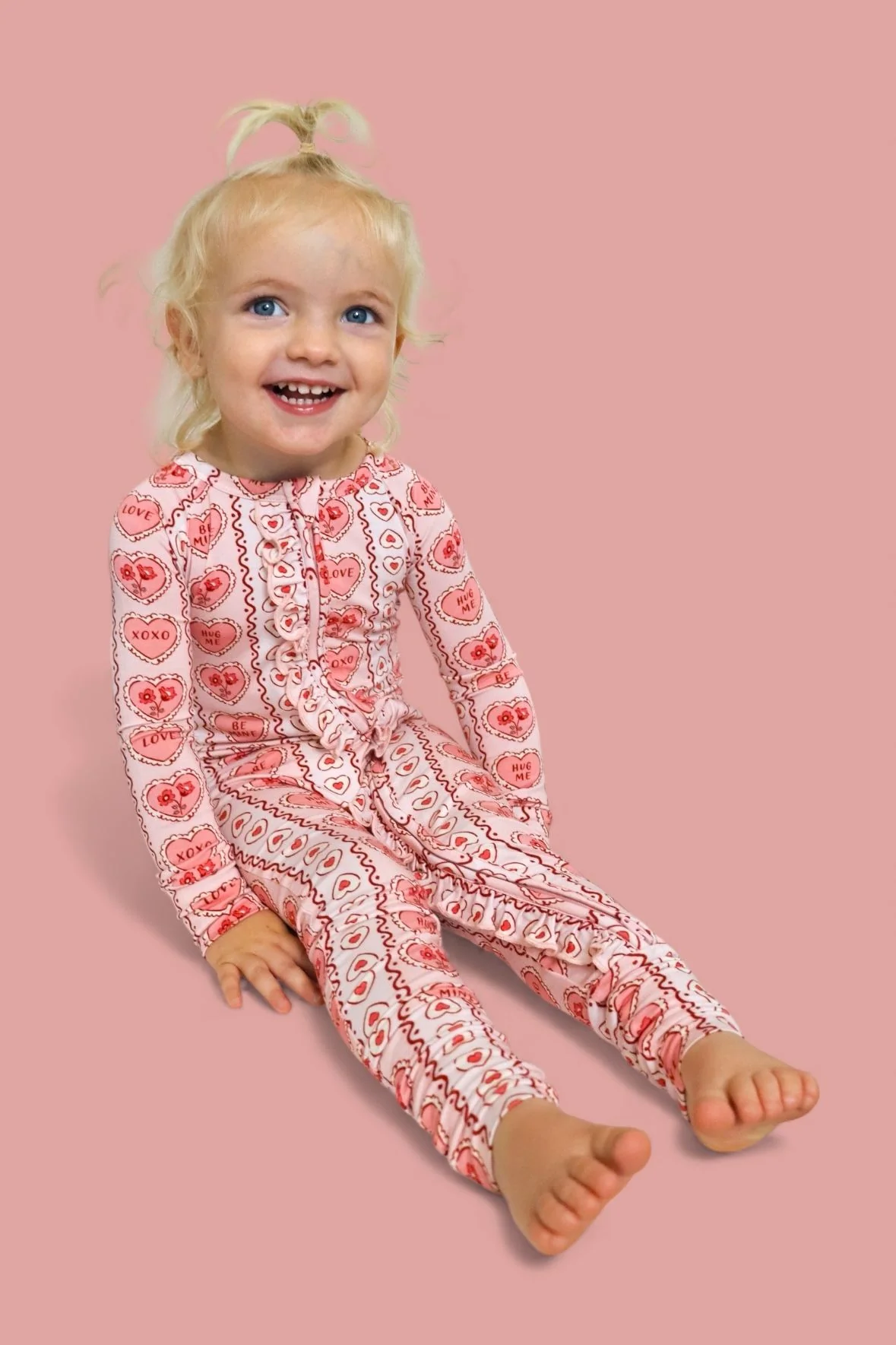 CANDY HEARTS DREAM RUFFLE ROMPER - Image 2