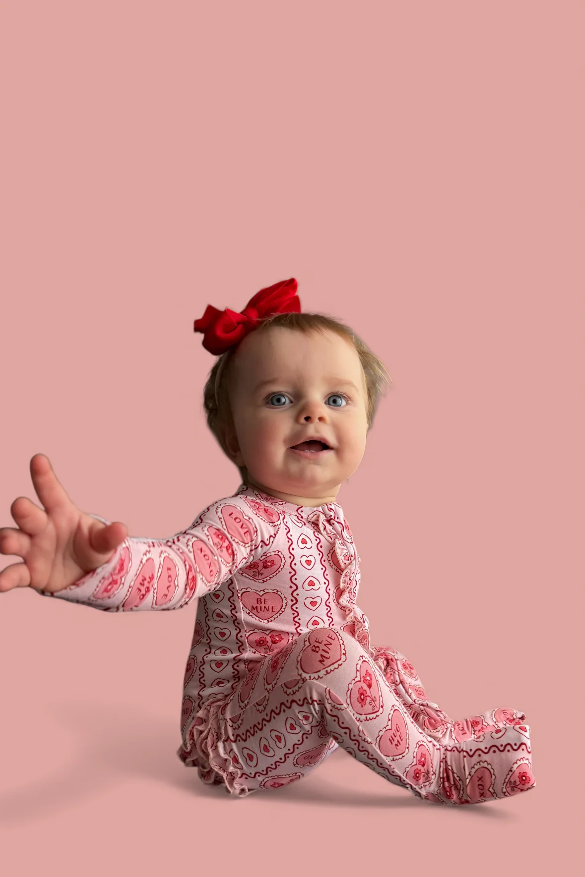 CANDY HEARTS DREAM RUFFLE ROMPER - Image 3