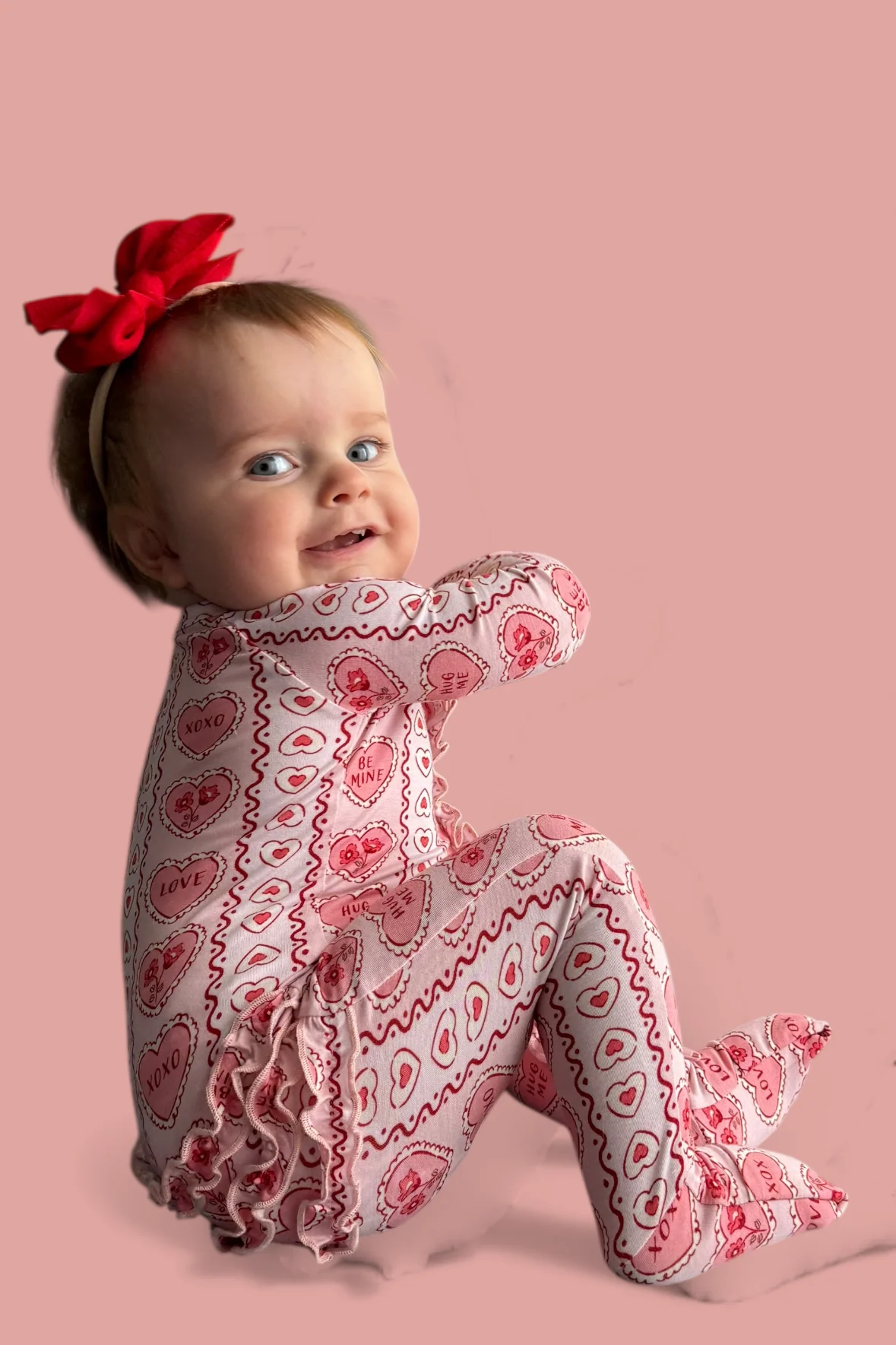 CANDY HEARTS DREAM RUFFLE ROMPER - Image 7