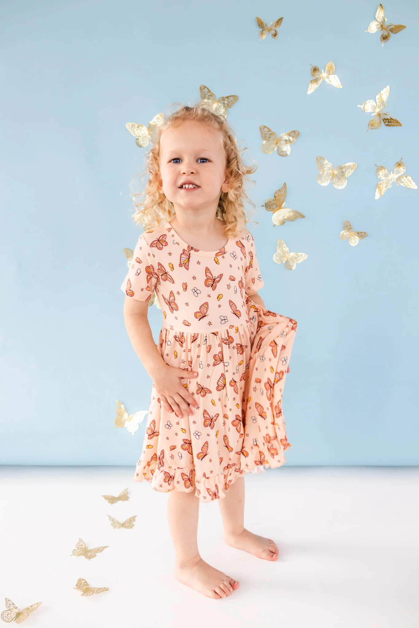 CHASING BUTTERFLIES DREAM RUFFLE DRESS - Image 2