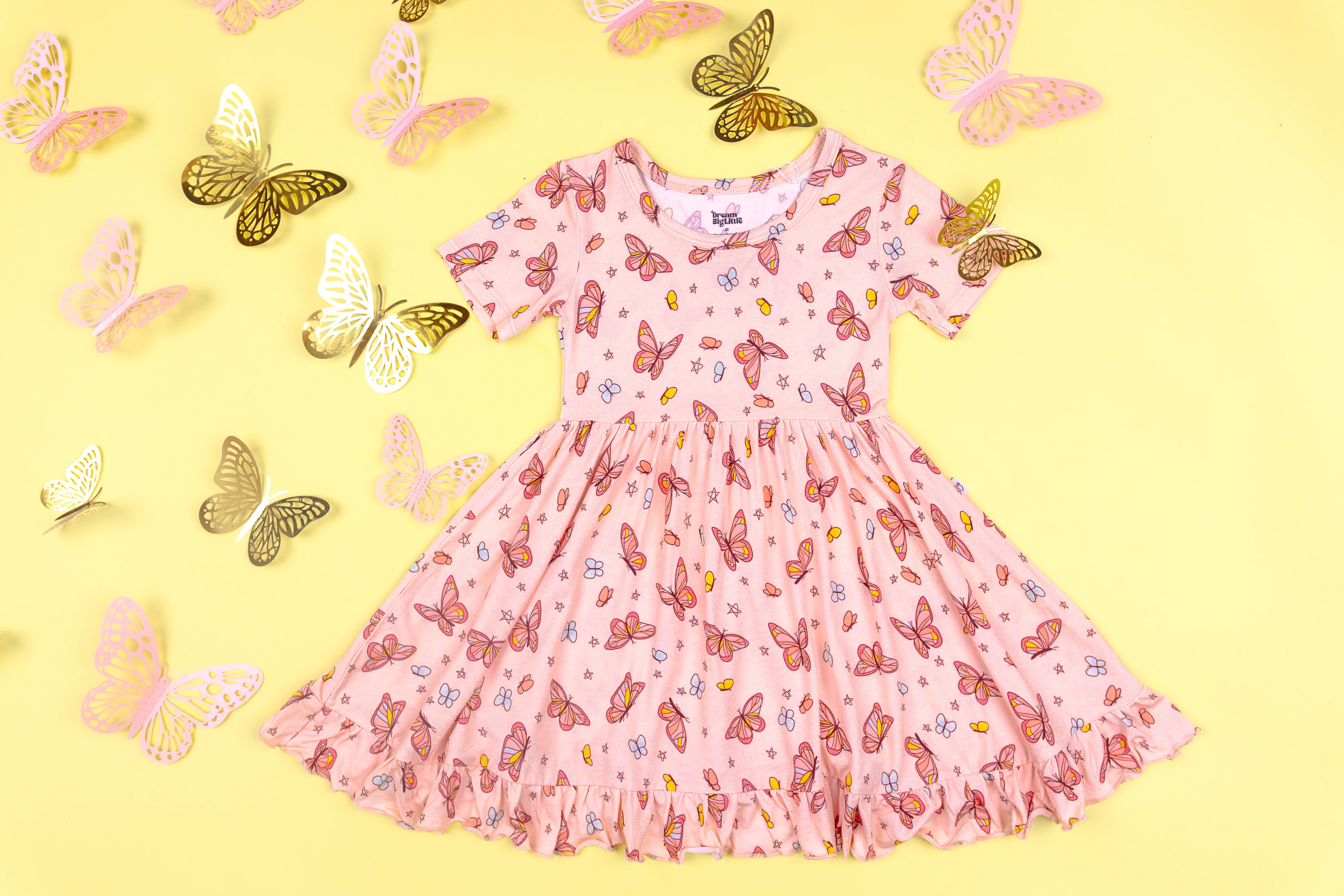 CHASING BUTTERFLIES DREAM RUFFLE DRESS - Image 3