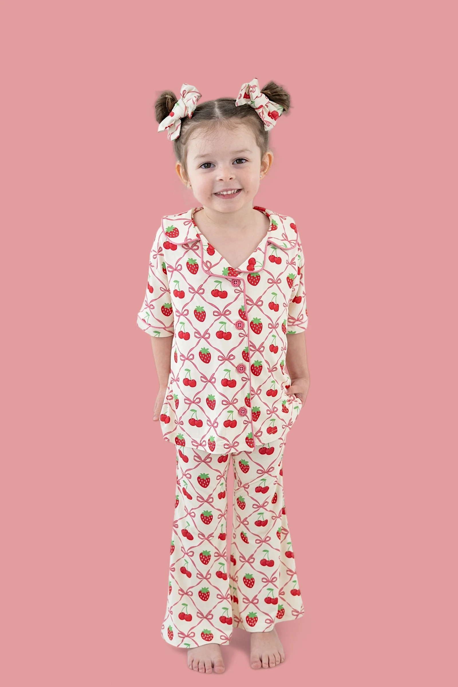 CHERRY BOW BERRY DREAM GIRL'S FLARE SET - Image 10