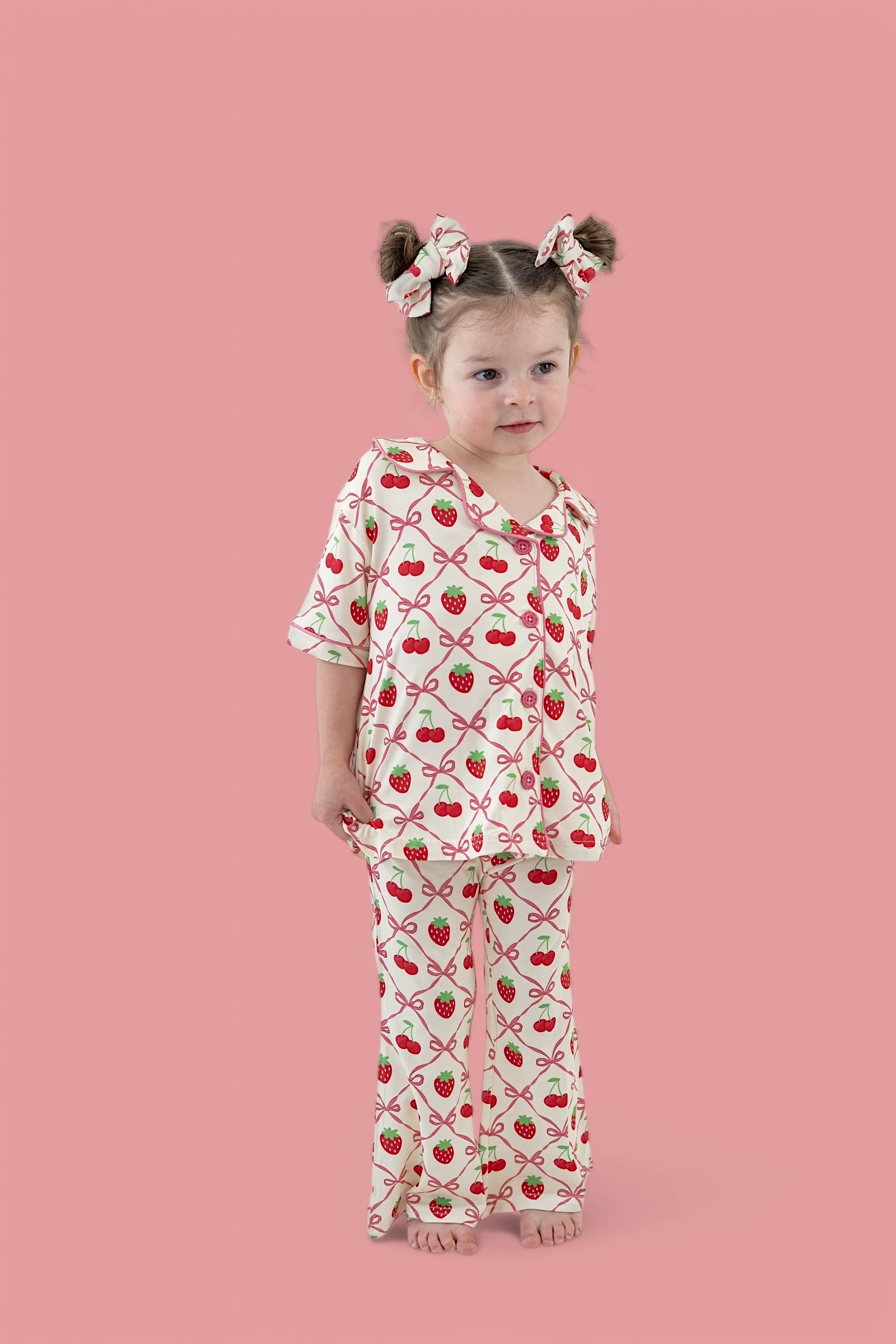 CHERRY BOW BERRY DREAM GIRL'S FLARE SET - Image 11