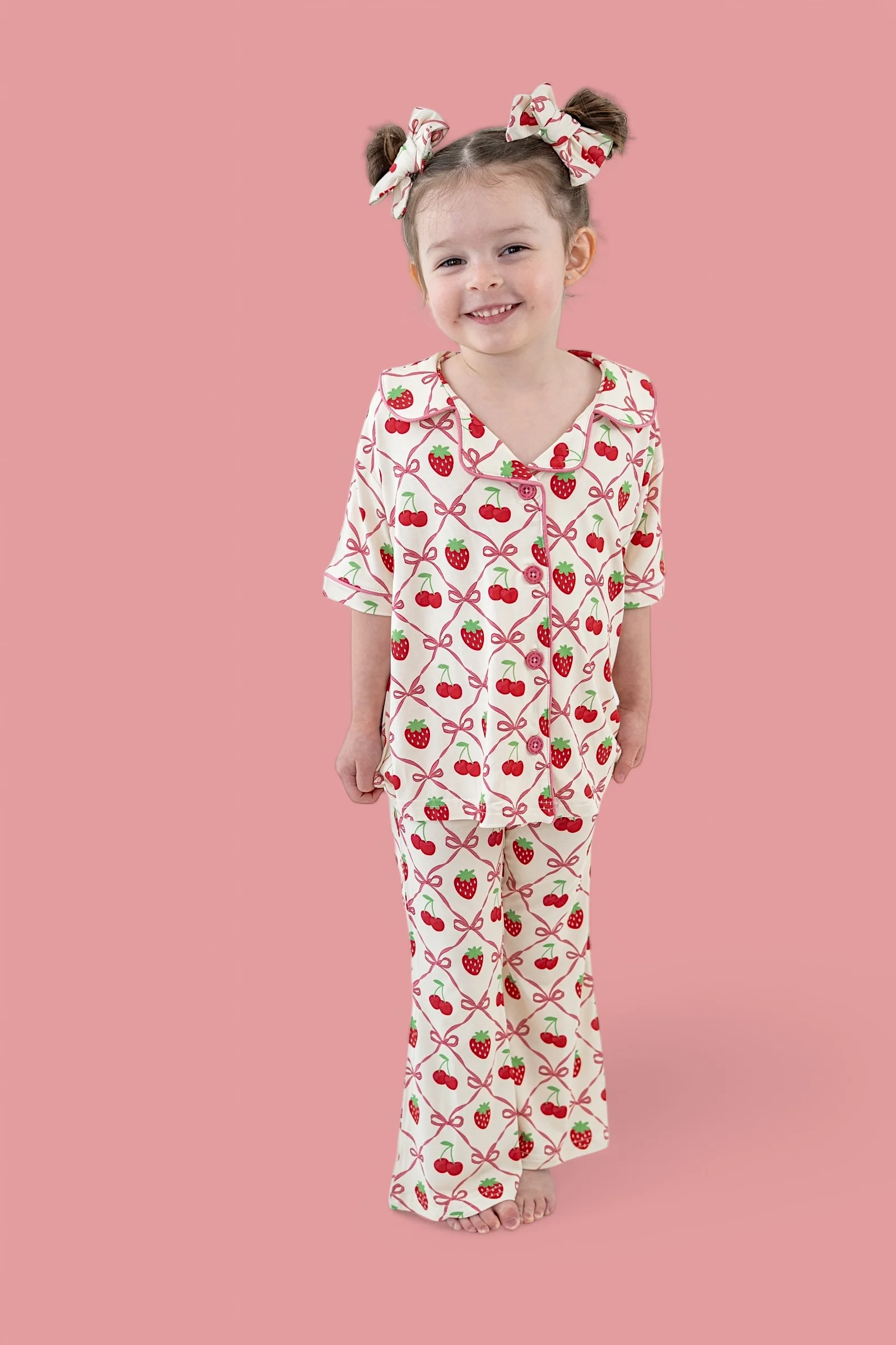 CHERRY BOW BERRY DREAM GIRL'S FLARE SET - Image 7