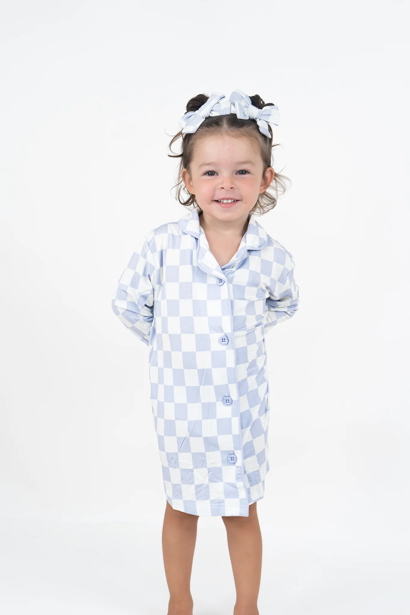 CLOUDY CHECKERS GIRL'S DREAM GOWN