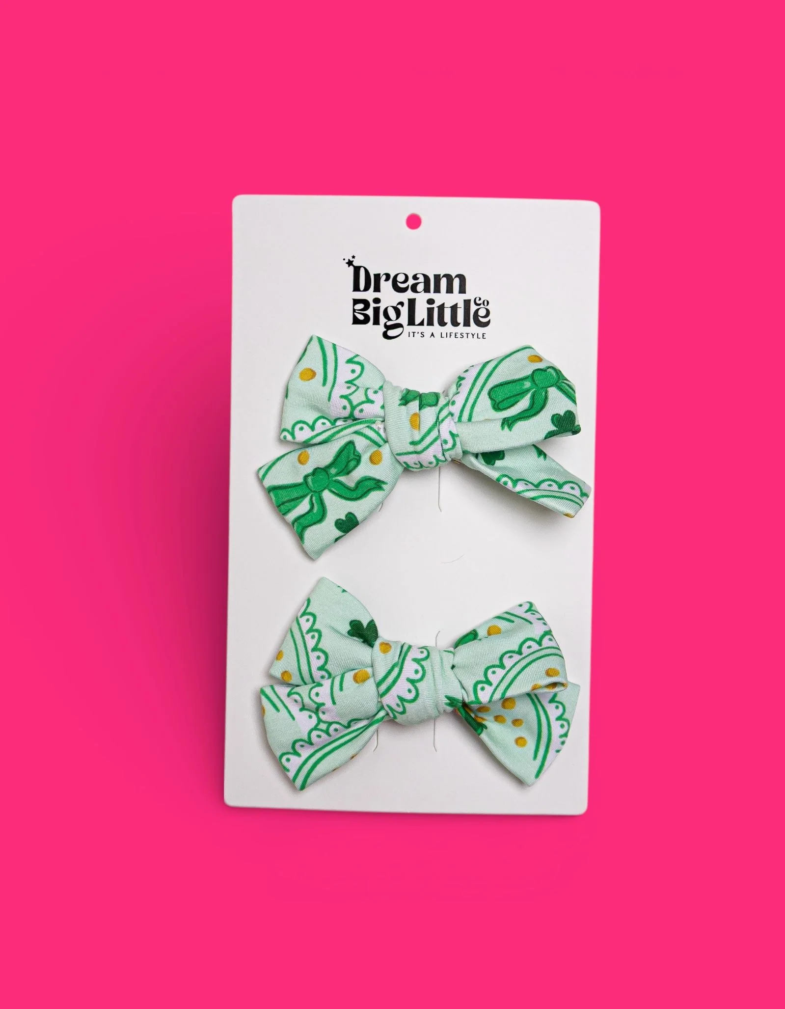 CLOVER & COINS DREAM BOW HAIR CLIPS