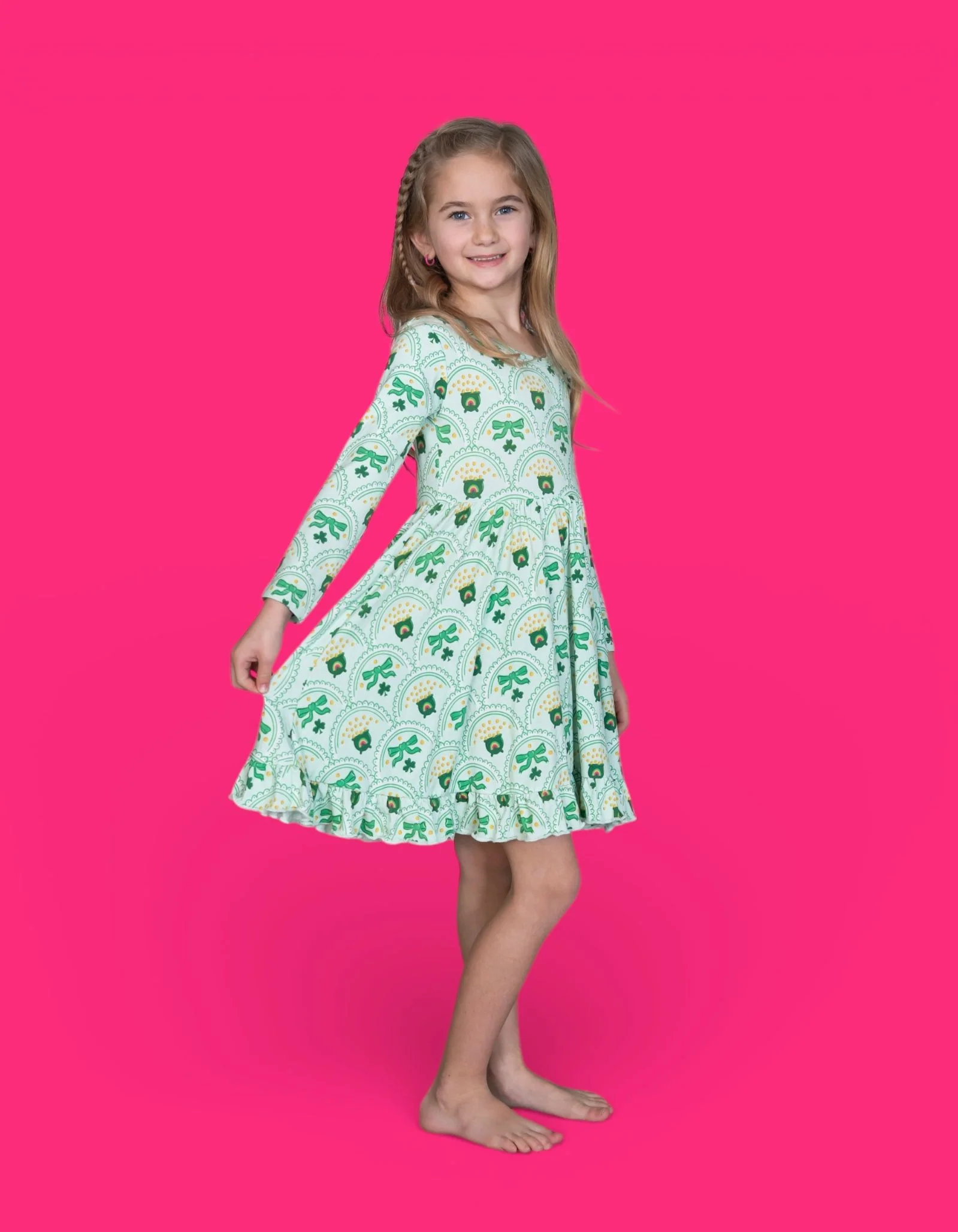 CLOVER & COINS DREAM RUFFLE DRESS - Image 12