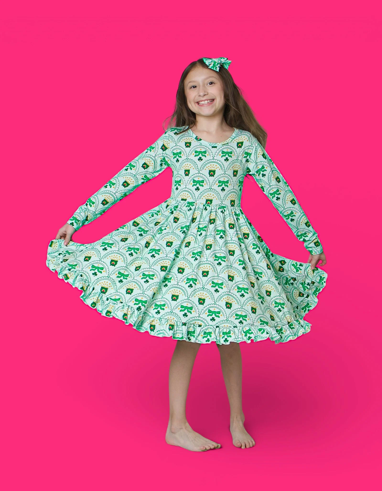 CLOVER & COINS DREAM RUFFLE DRESS - Image 13