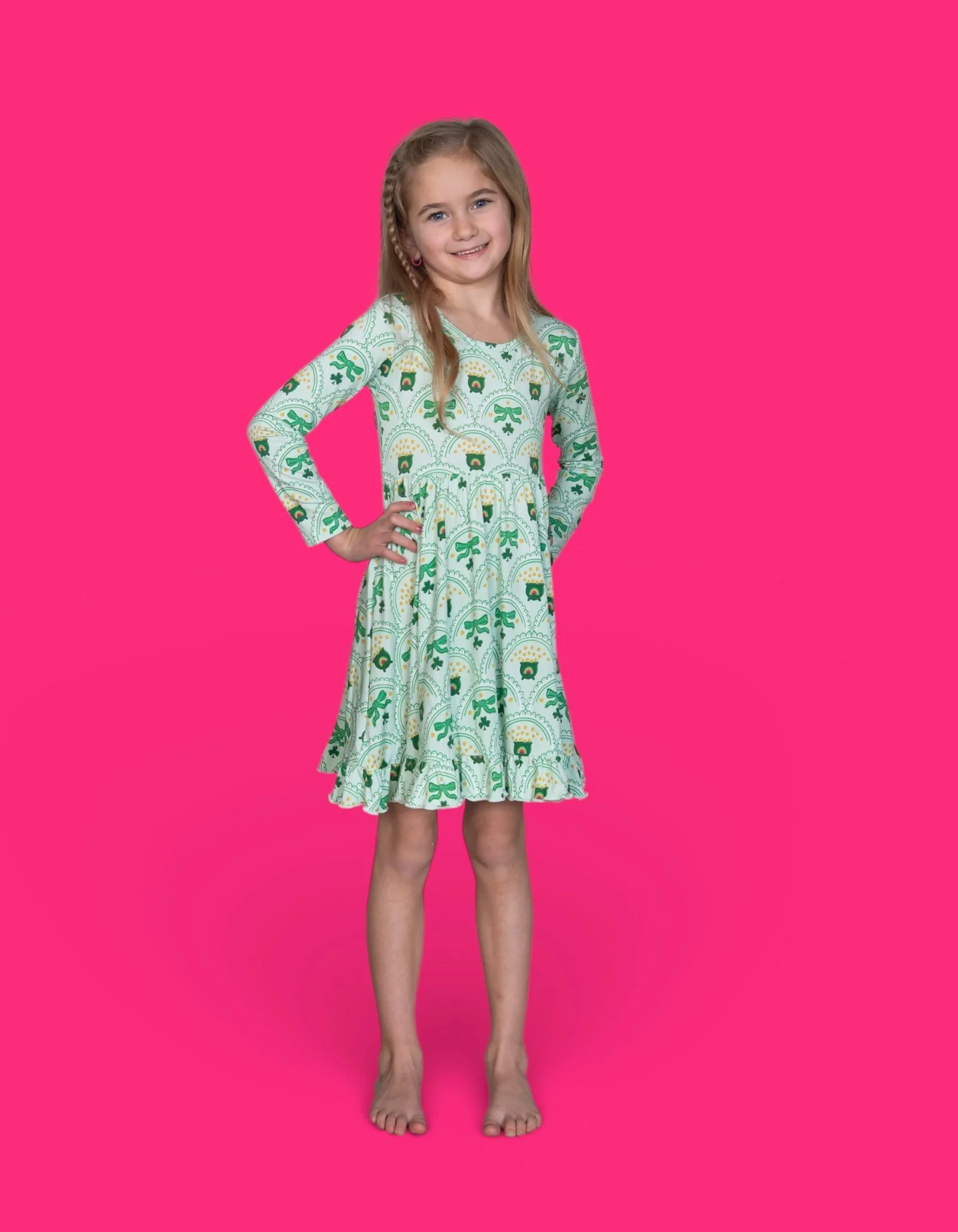 CLOVER & COINS DREAM RUFFLE DRESS - Image 14