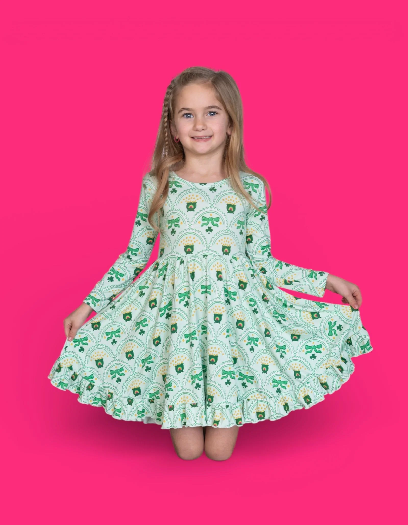 CLOVER & COINS DREAM RUFFLE DRESS - Image 3