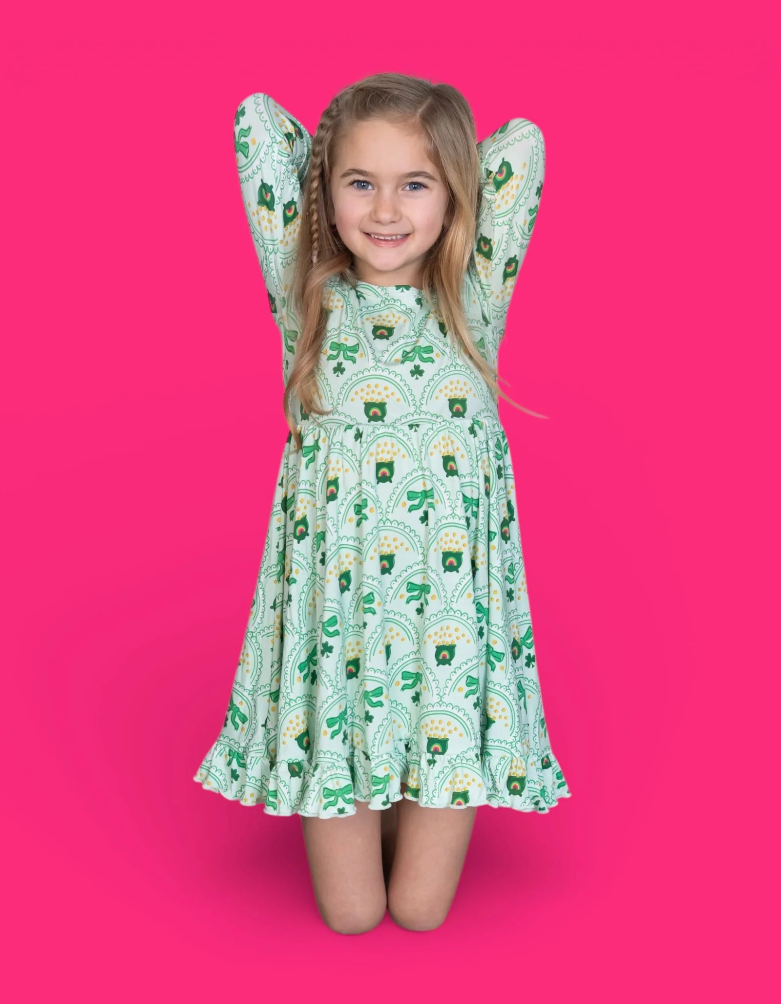 CLOVER & COINS DREAM RUFFLE DRESS - Image 5