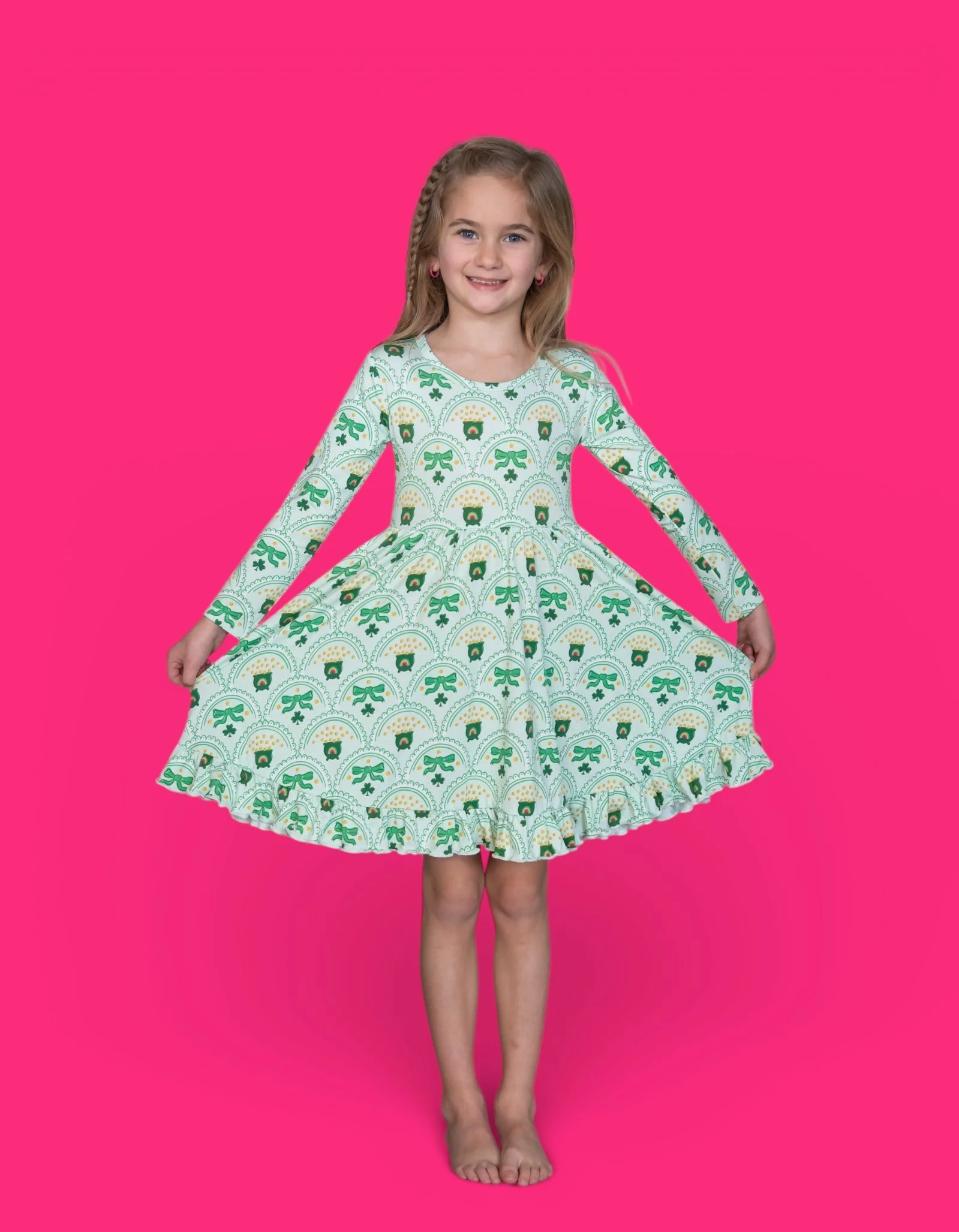 CLOVER & COINS DREAM RUFFLE DRESS - Image 6