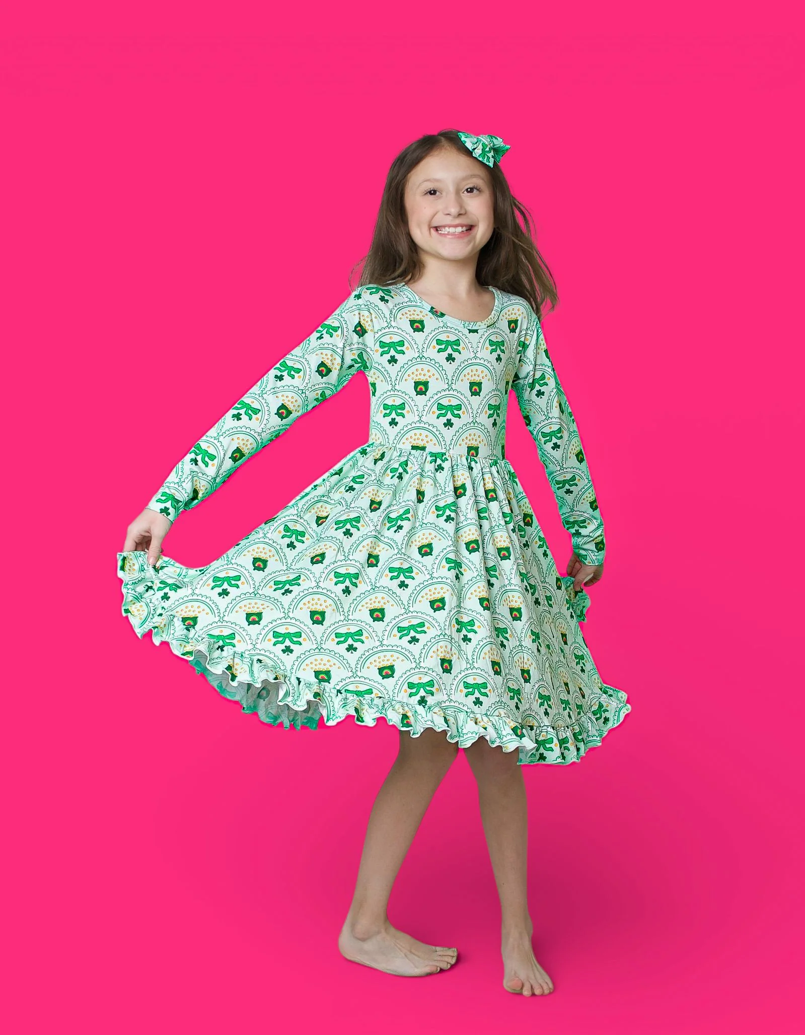 CLOVER & COINS DREAM RUFFLE DRESS - Image 7