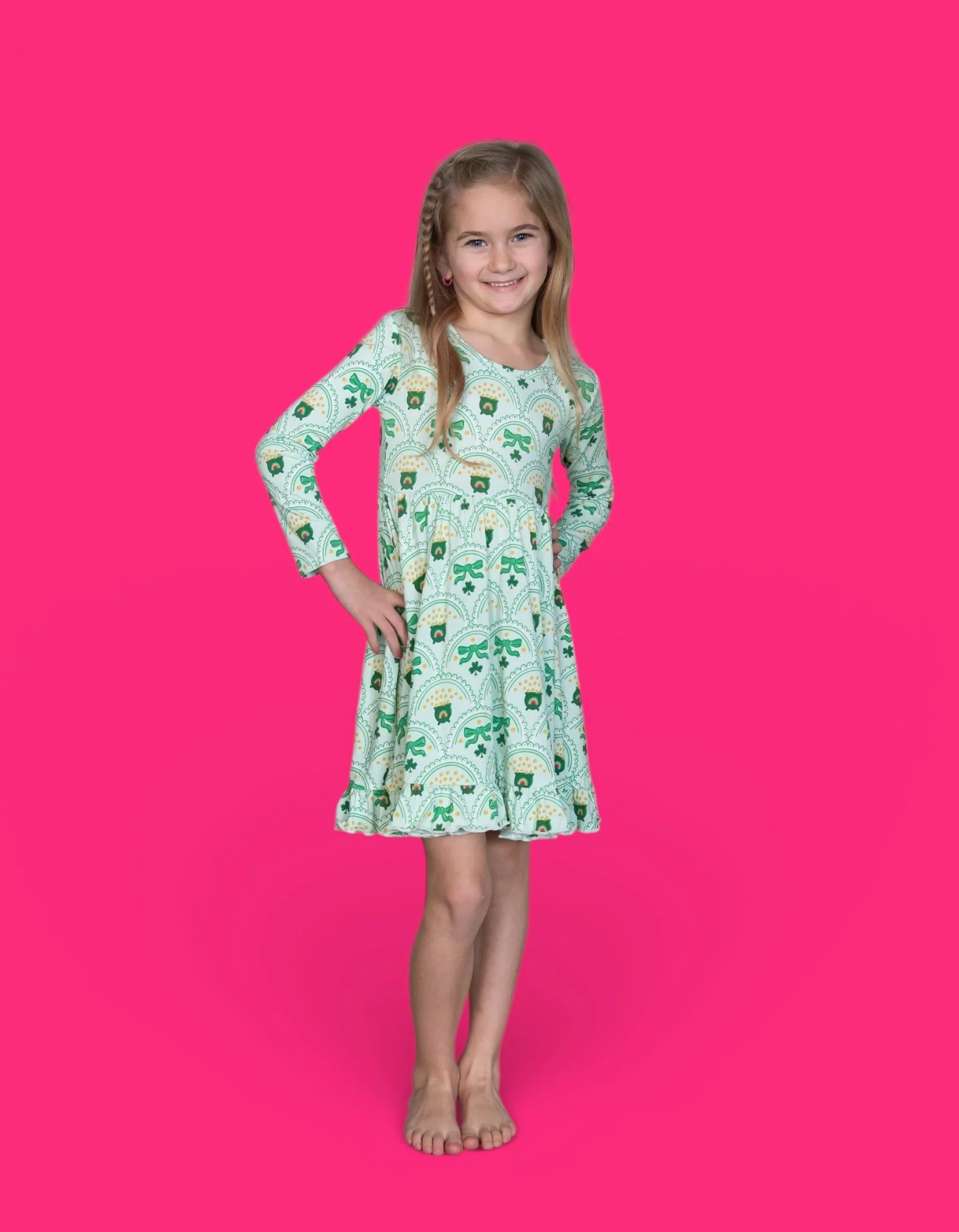 CLOVER & COINS DREAM RUFFLE DRESS - Image 8