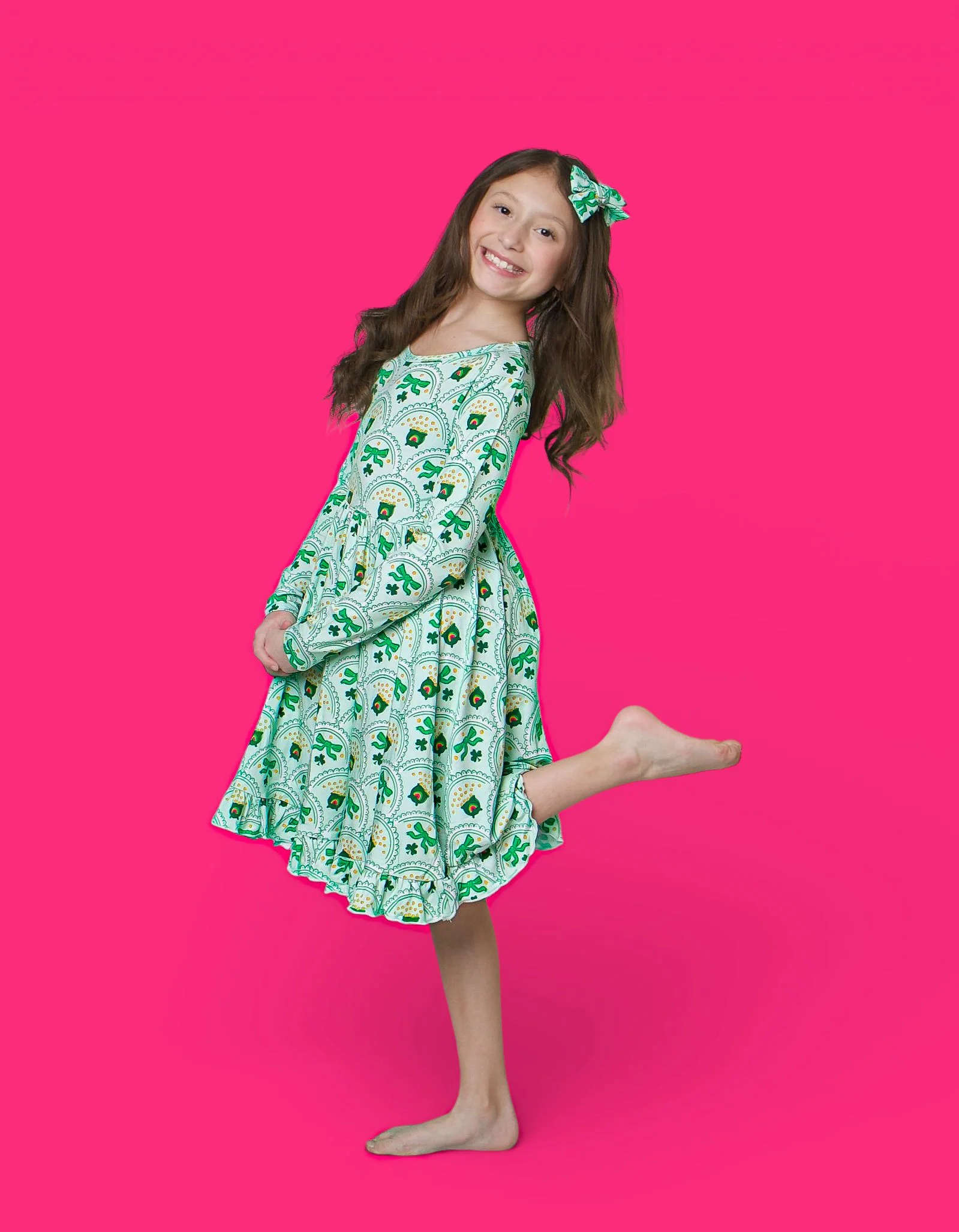 CLOVER & COINS DREAM RUFFLE DRESS - Image 9