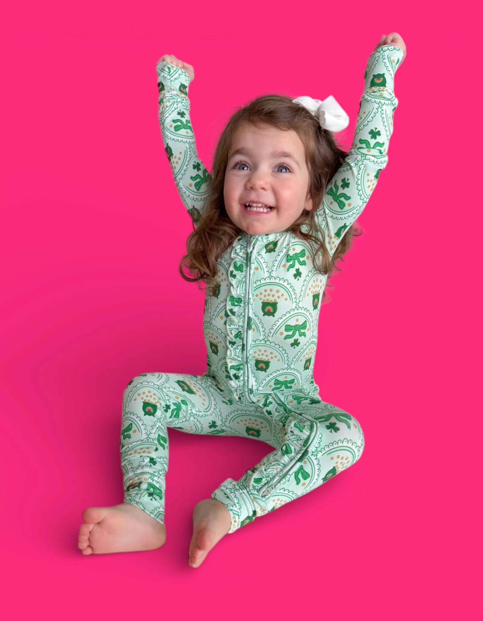 CLOVER & COINS DREAM RUFFLE ROMPER - Image 10