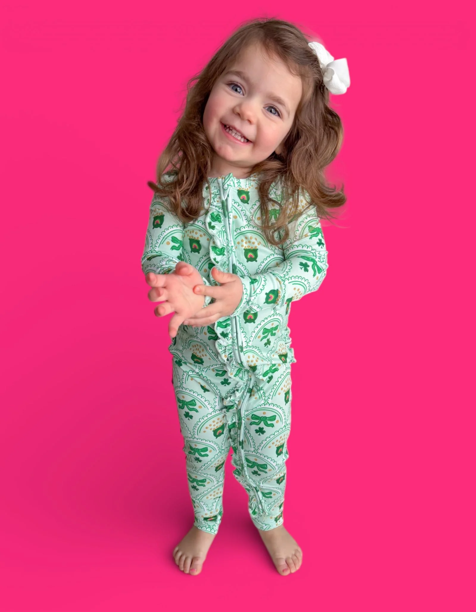 CLOVER & COINS DREAM RUFFLE ROMPER - Image 13