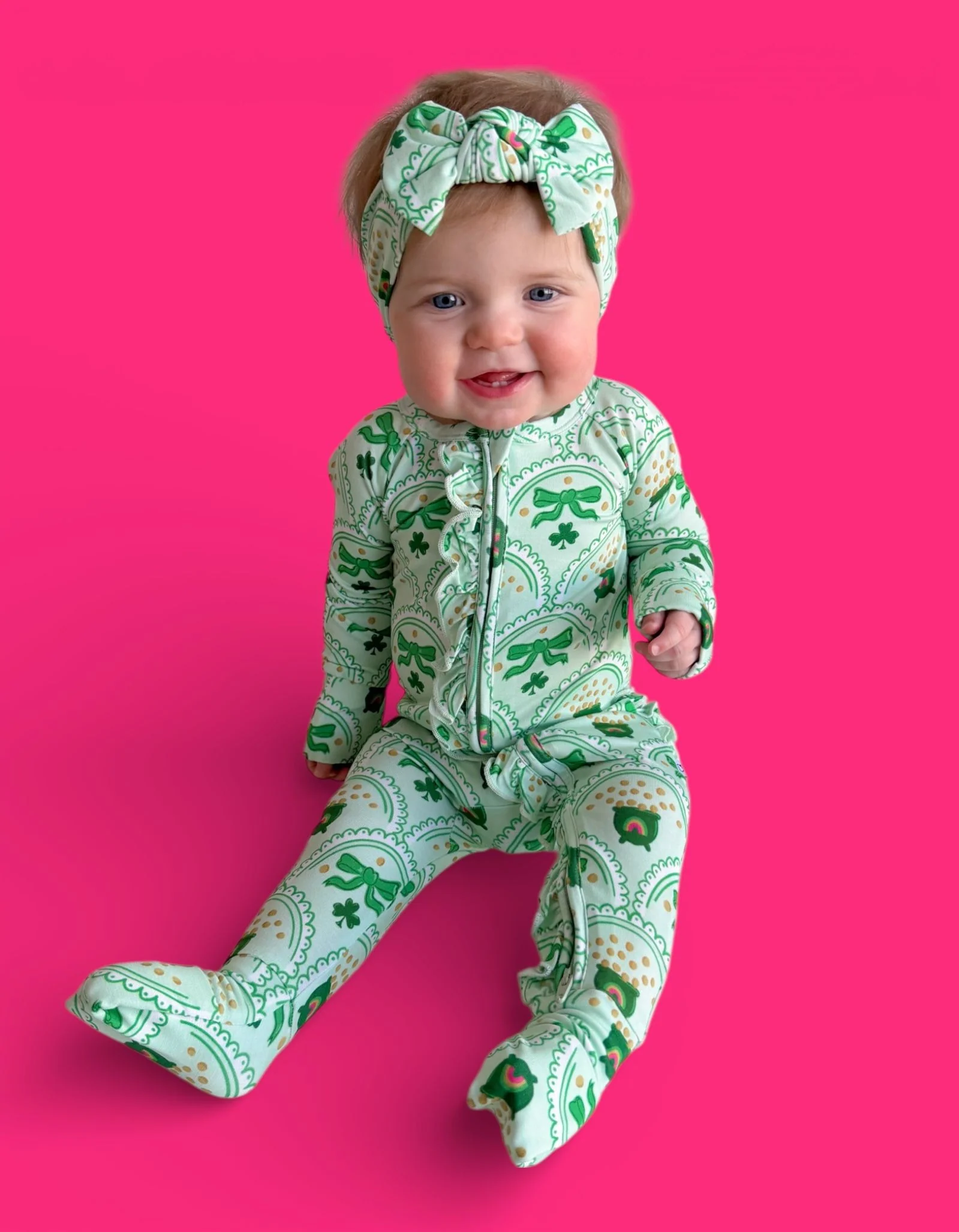 CLOVER & COINS DREAM RUFFLE ROMPER - Image 14