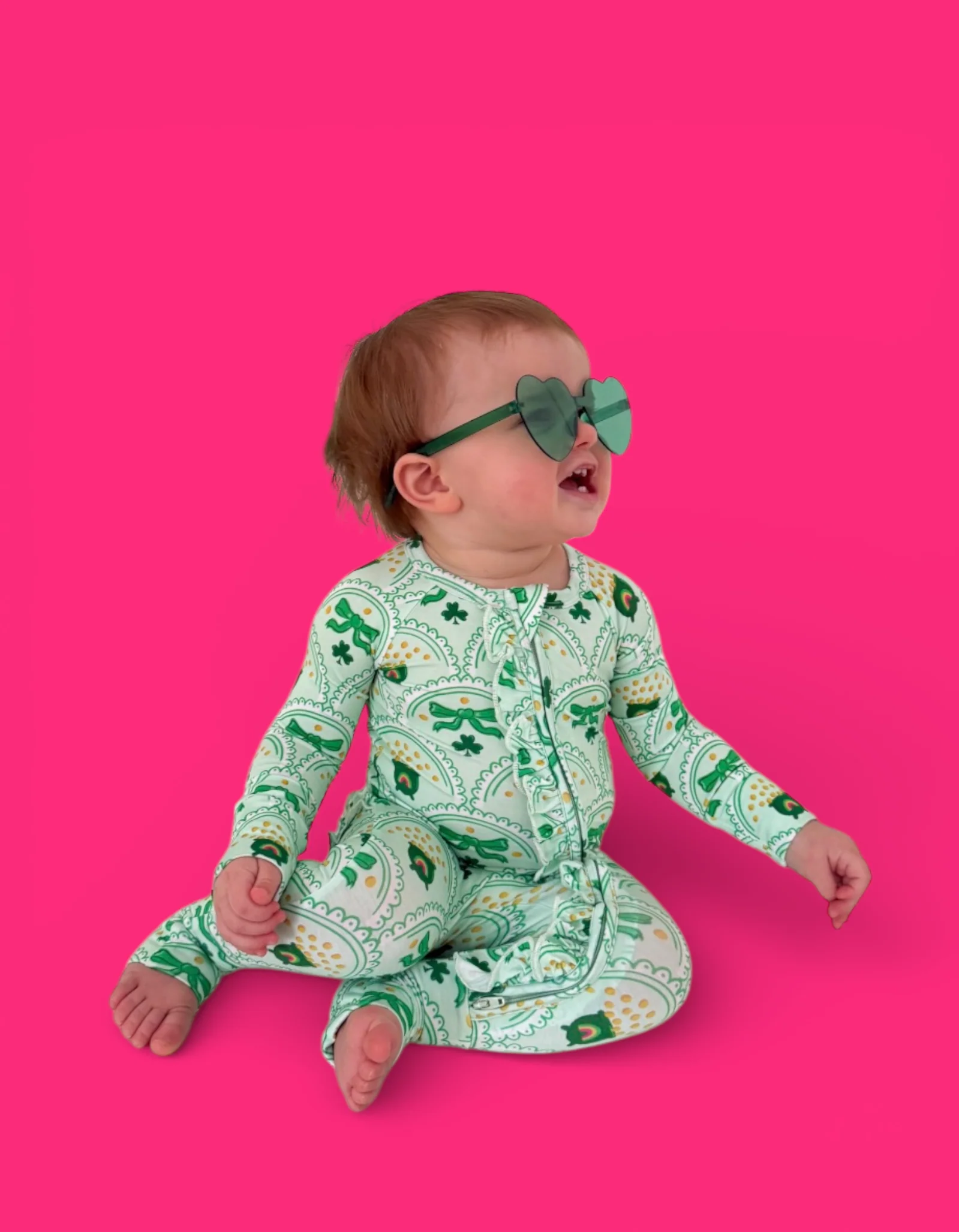 CLOVER & COINS DREAM RUFFLE ROMPER - Image 15