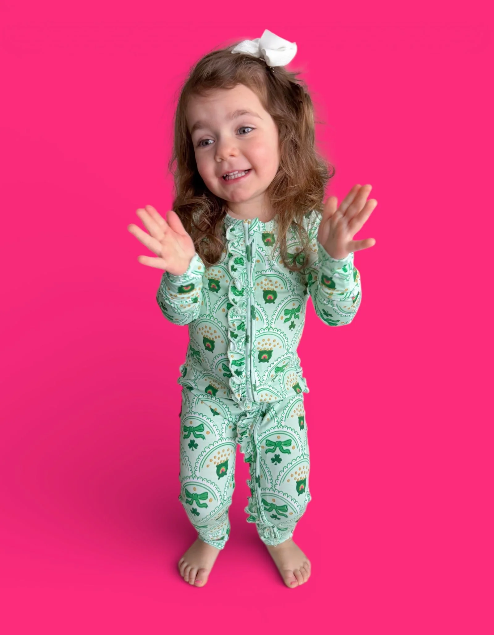 CLOVER & COINS DREAM RUFFLE ROMPER - Image 16