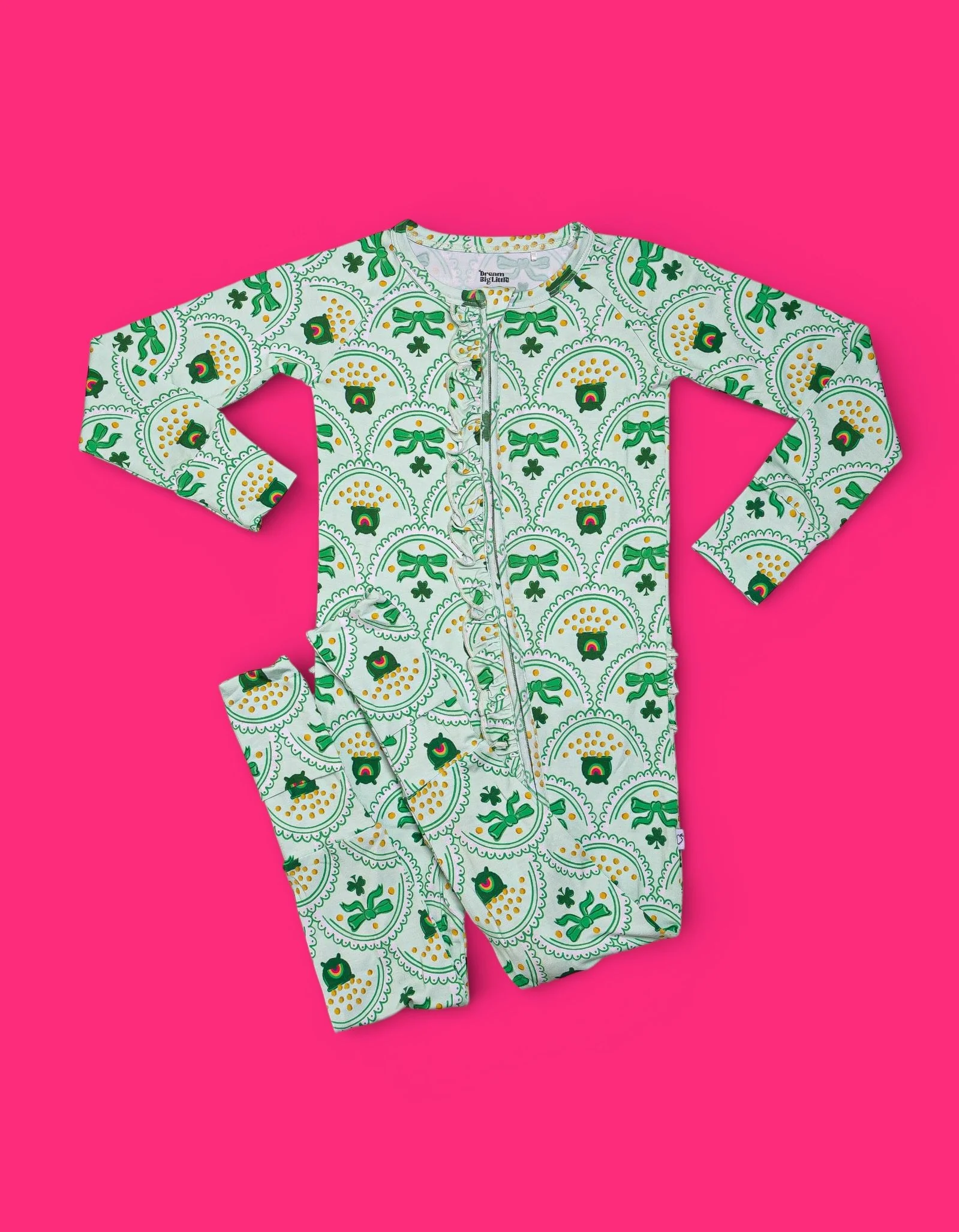 CLOVER & COINS DREAM RUFFLE ROMPER - Image 2