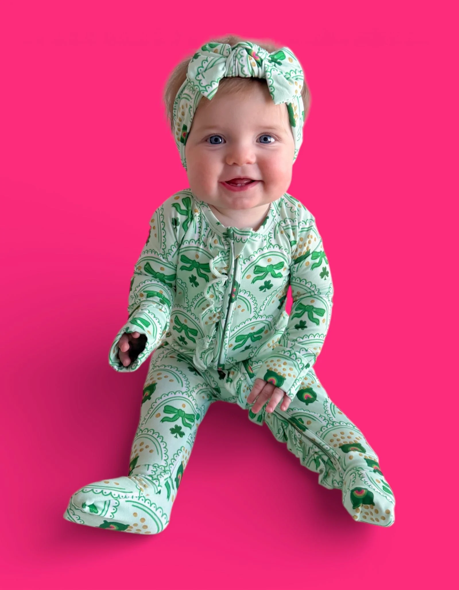 CLOVER & COINS DREAM RUFFLE ROMPER - Image 20