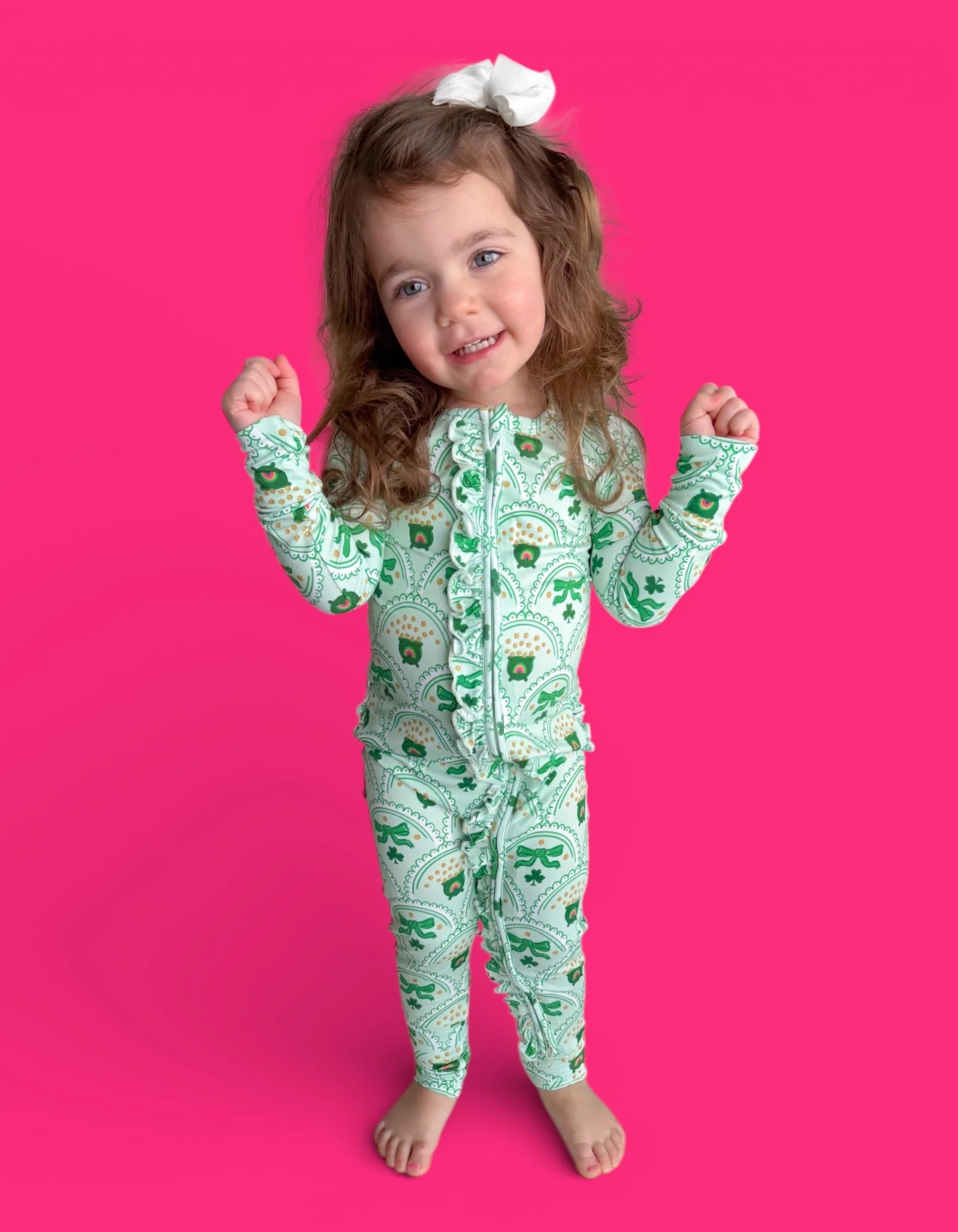 CLOVER & COINS DREAM RUFFLE ROMPER - Image 9