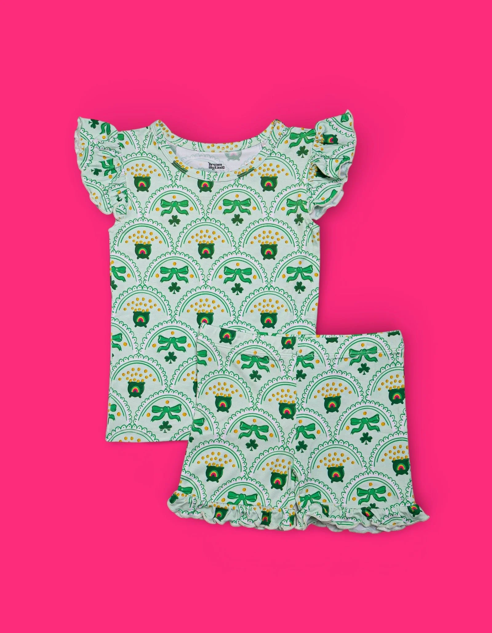 CLOVER & COINS DREAM RUFFLE SHORT SET