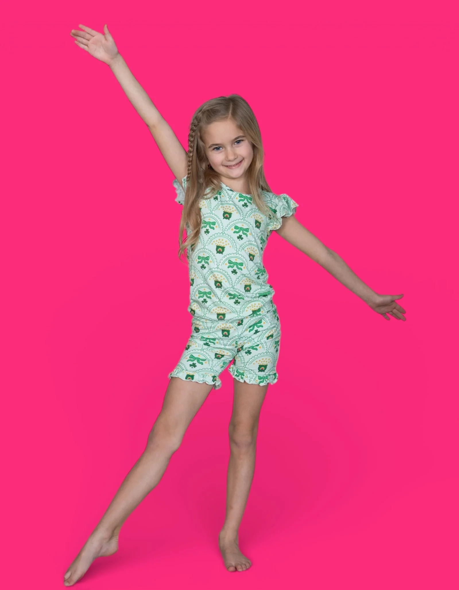 CLOVER & COINS DREAM RUFFLE SHORT SET - Image 2