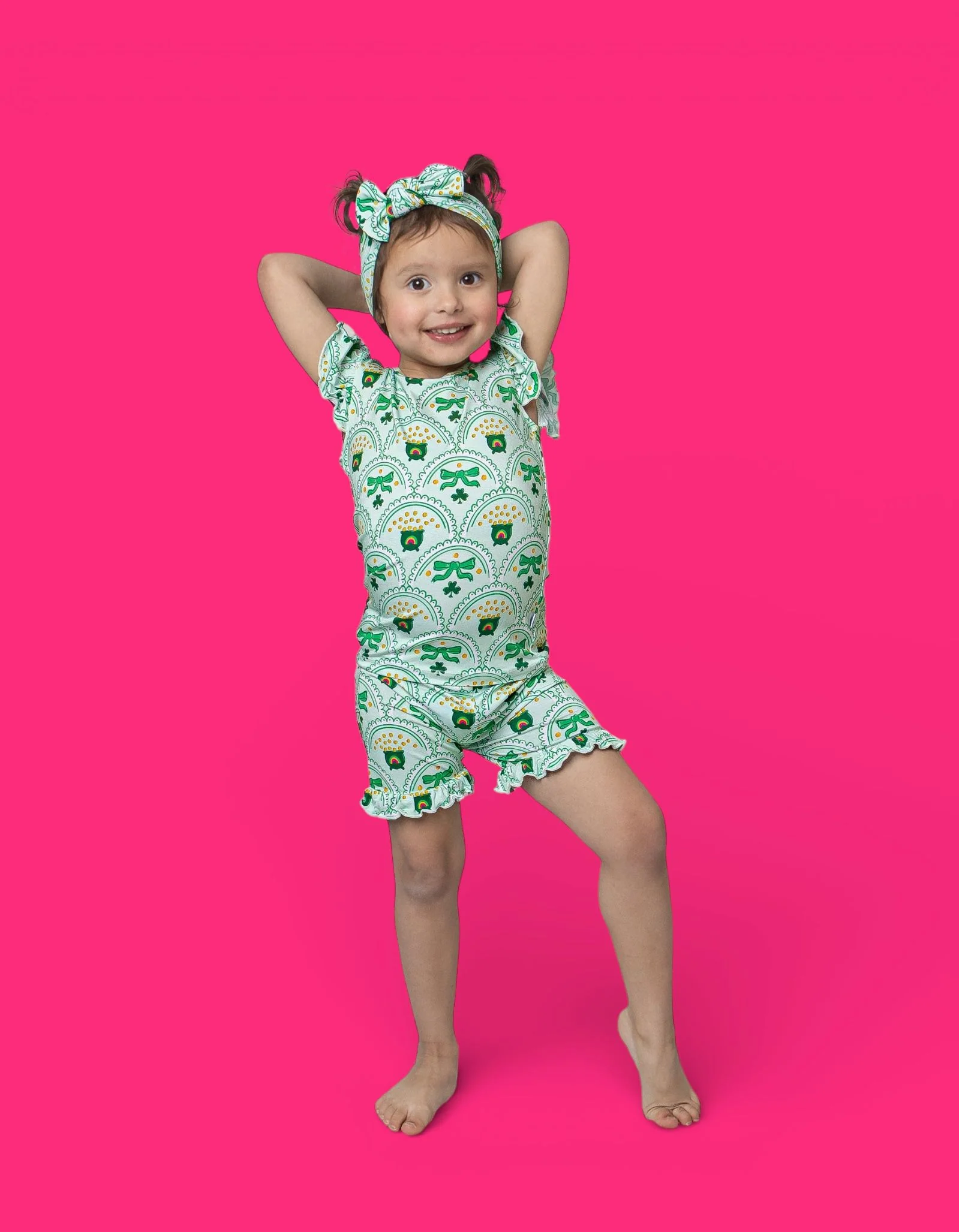CLOVER & COINS DREAM RUFFLE SHORT SET - Image 3