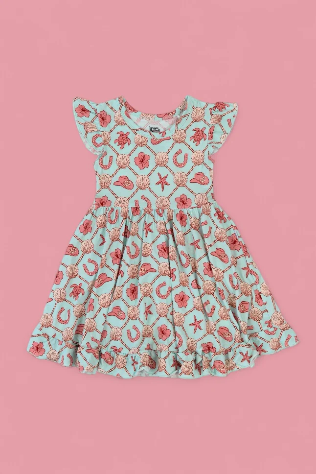COASTAL COWGIRL CAP SLEEVE DREAM RUFFLE DRESS - Image 2