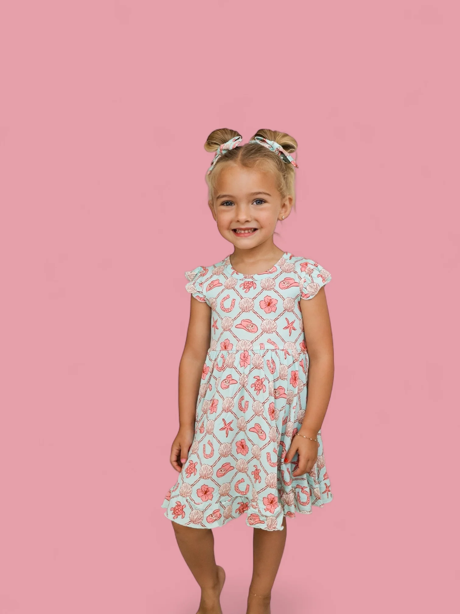 COASTAL COWGIRL CAP SLEEVE DREAM RUFFLE DRESS - Image 6