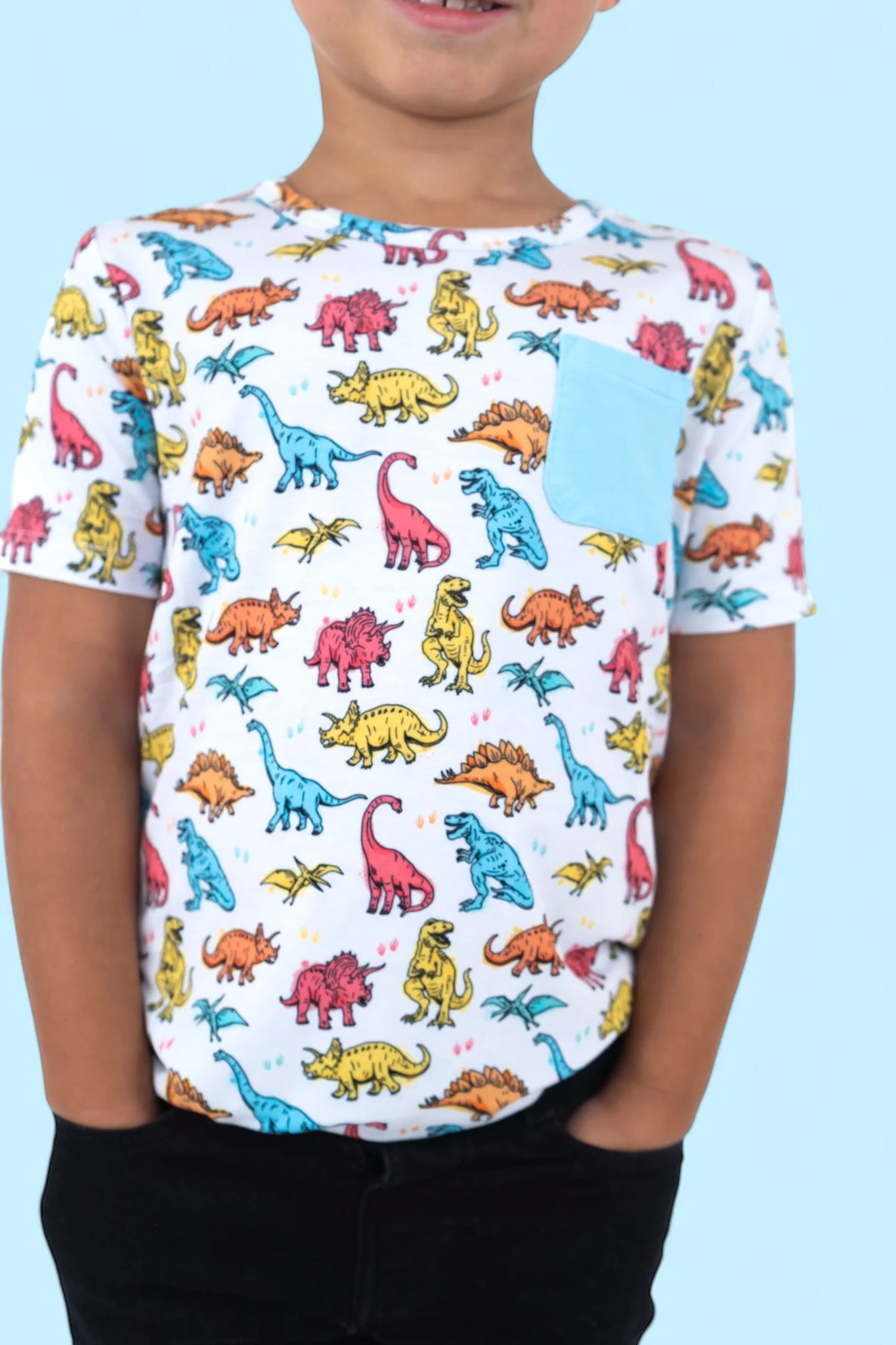 COLOR ME DINO DREAM POCKET TEE - Image 3