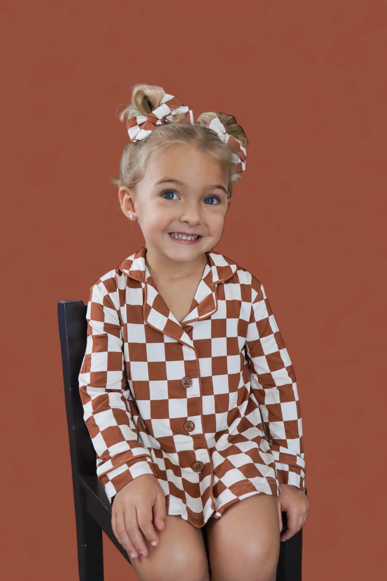 COPPER CHECKERS GIRL'S DREAM GOWN - Image 15