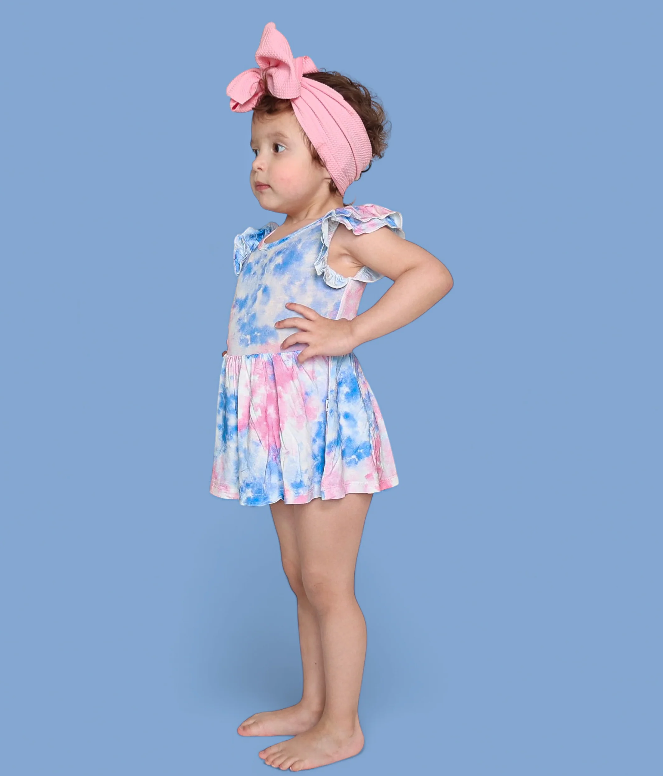 COTTON CANDY TIE DYE DREAM CAP SLEEVE BODYSUIT DRESS - Image 13