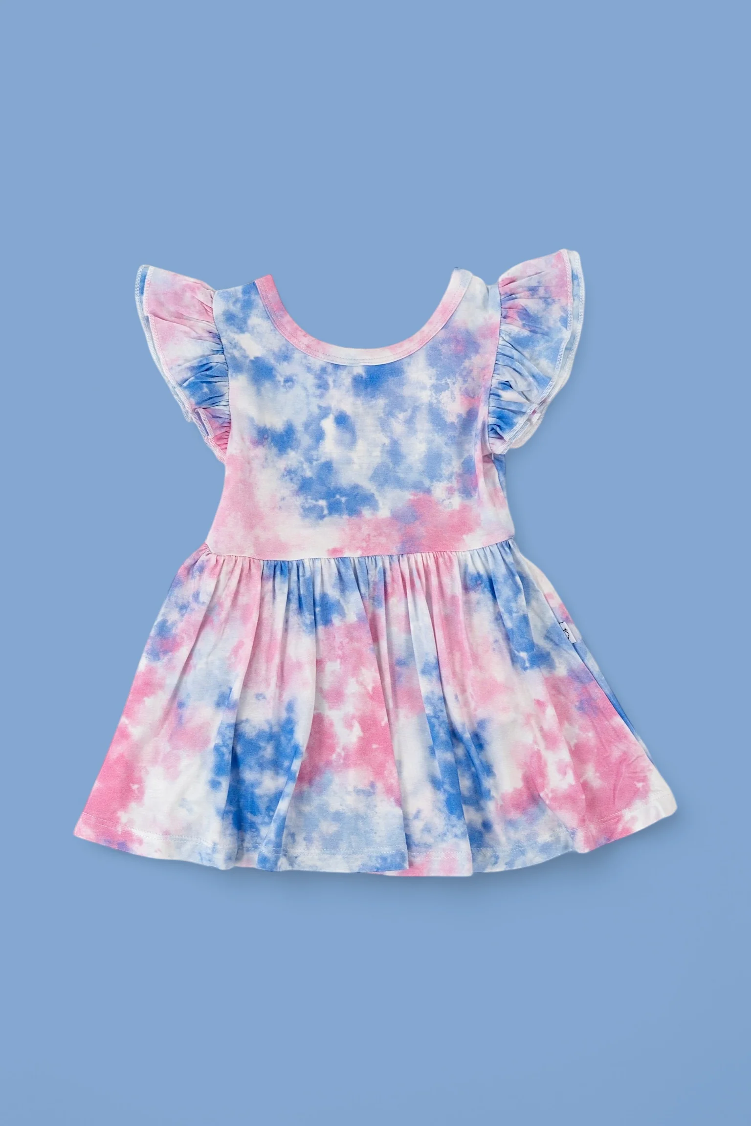 COTTON CANDY TIE DYE DREAM CAP SLEEVE BODYSUIT DRESS - Image 2