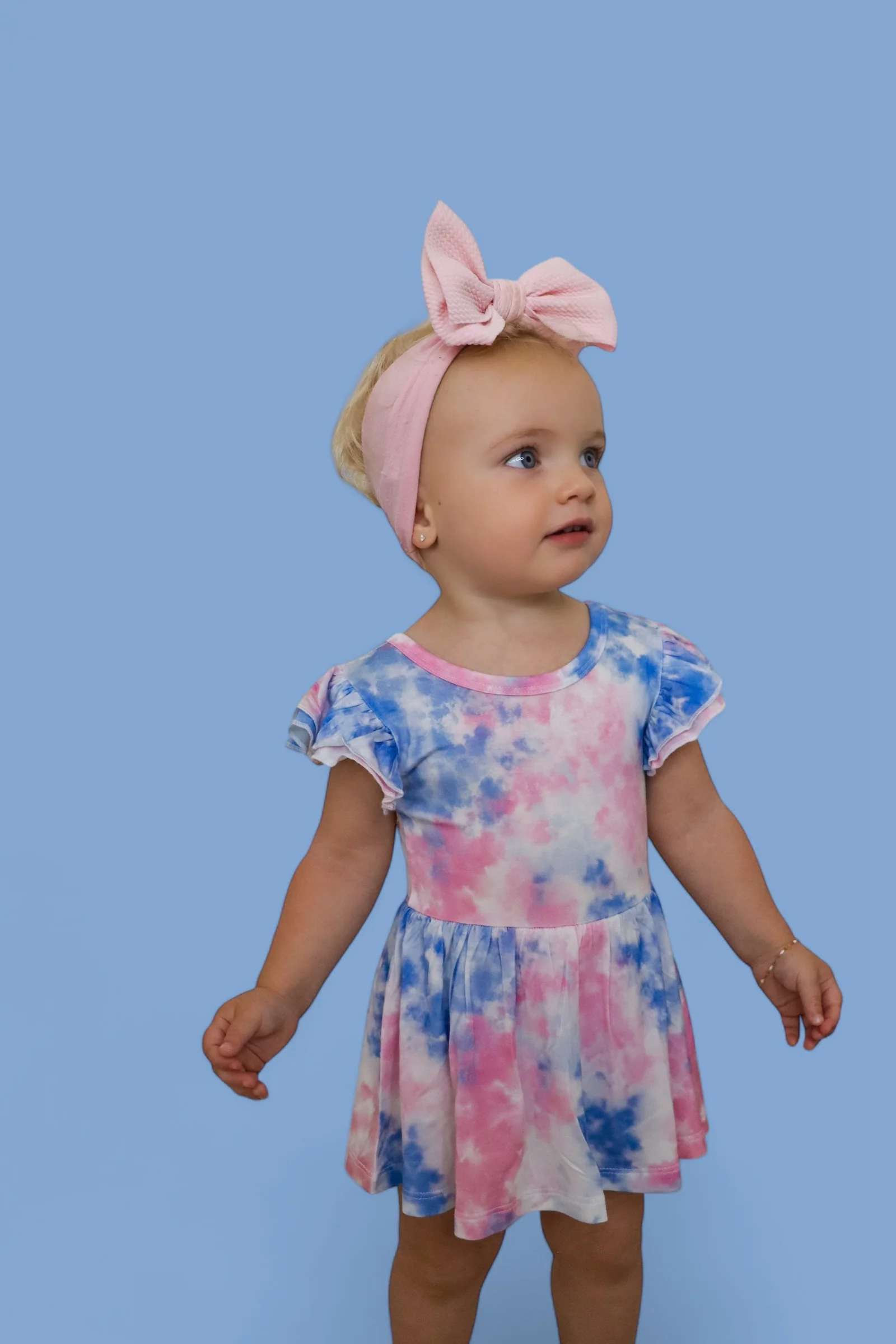 COTTON CANDY TIE DYE DREAM CAP SLEEVE BODYSUIT DRESS - Image 7