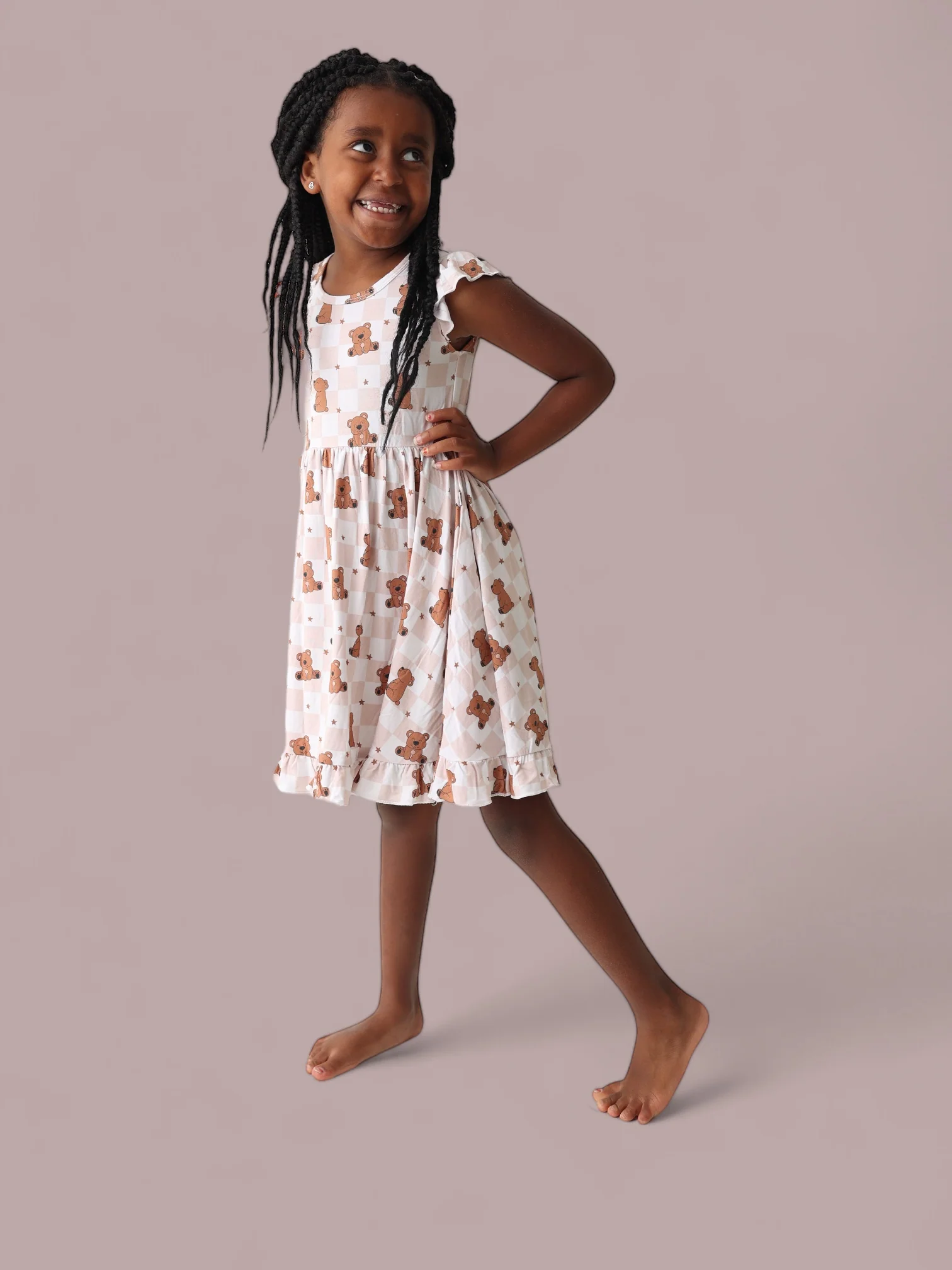 COZY BEAR DREAM RUFFLE DRESS - Image 6